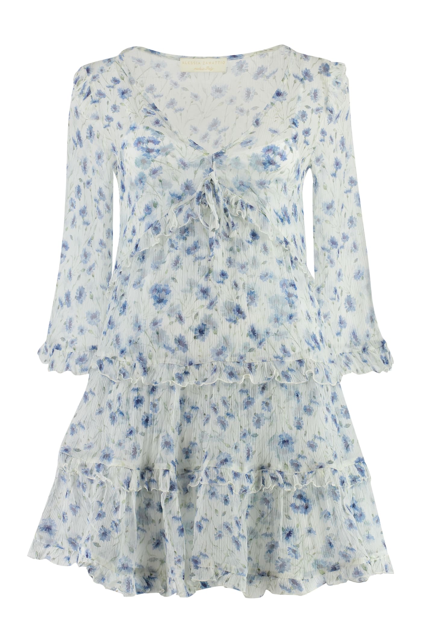 Zamattio Picnic Silk Mini Dress