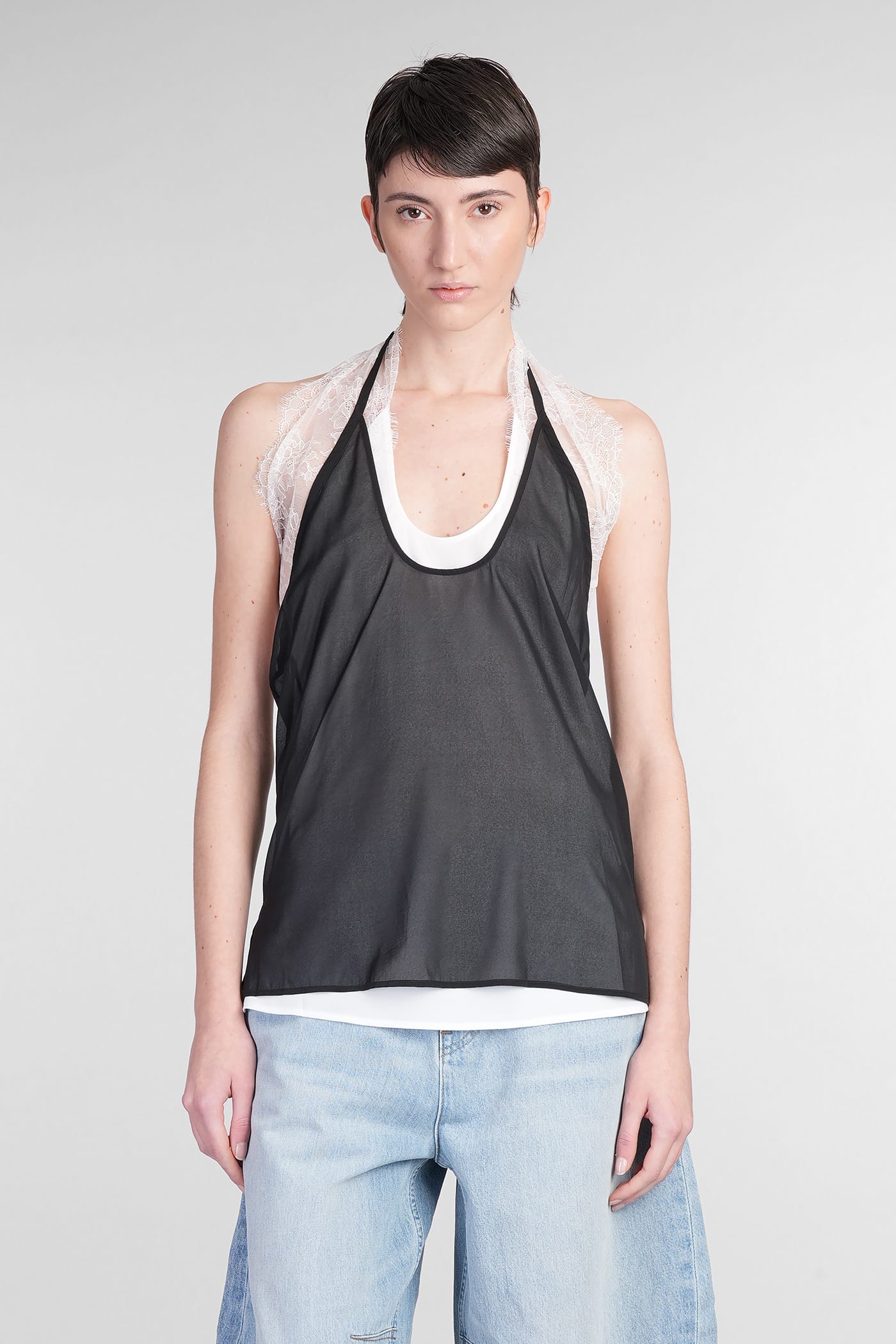 Helmut Lang Topwear In Black Silk
