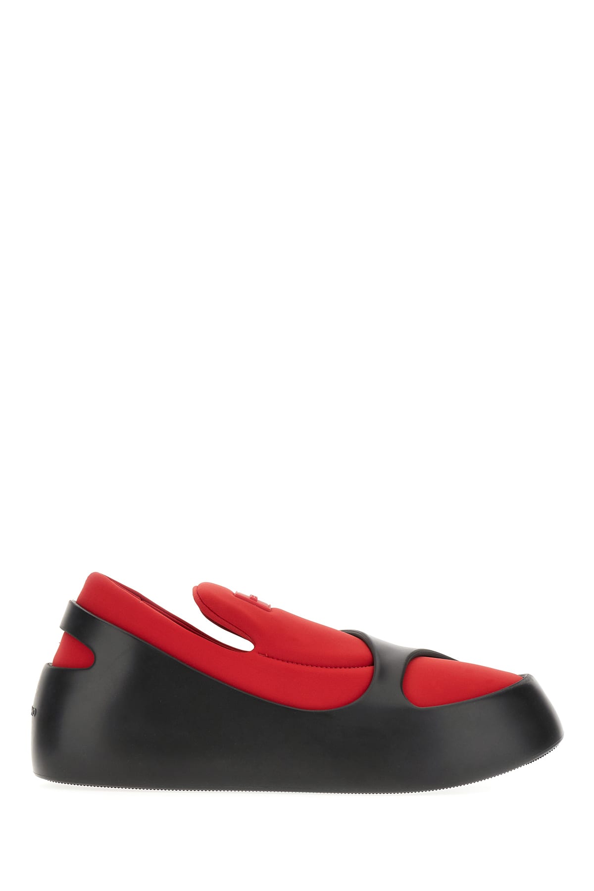 Ferragamo Two-tone Neoprene And Rubber Slip Ons