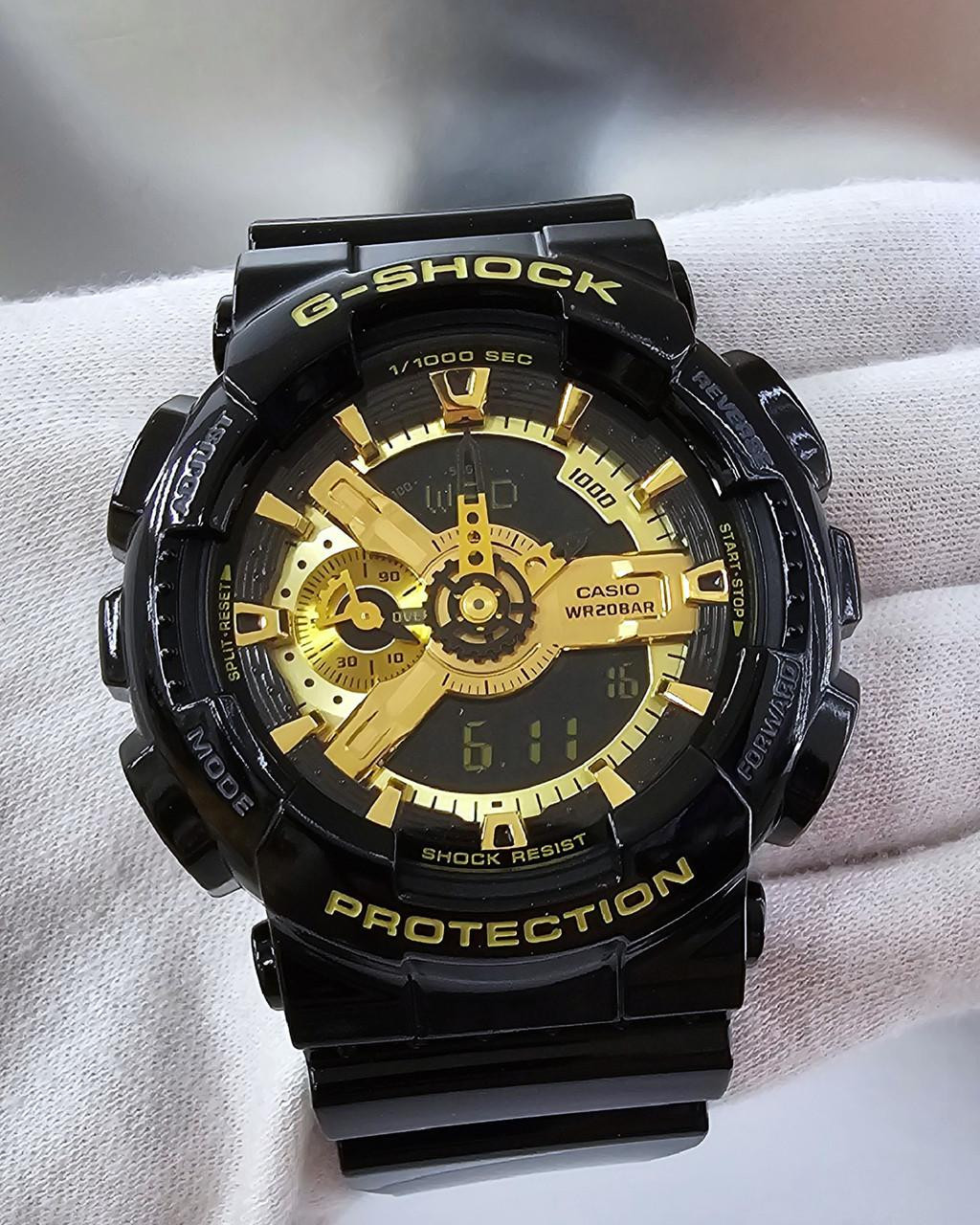 CASIO G-Shock Analog & Digital Gold Skeleton Dial Men's Watch GA110GB-1A