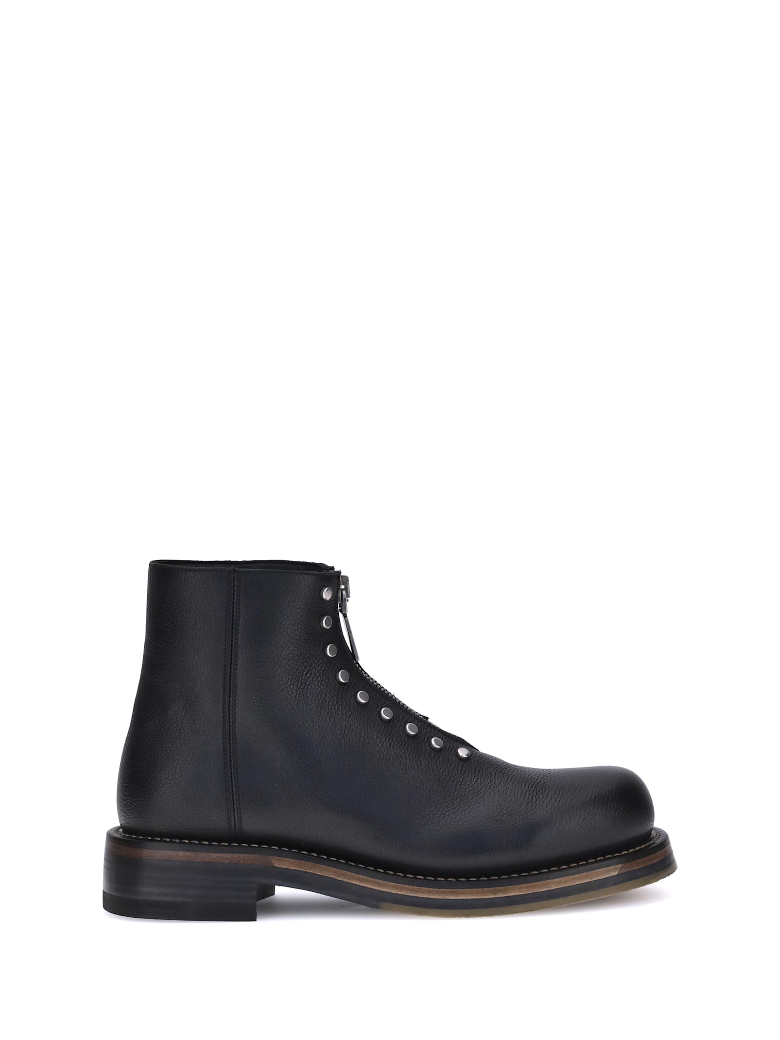 Alexander McQueen Studded Leather Ankle Boots