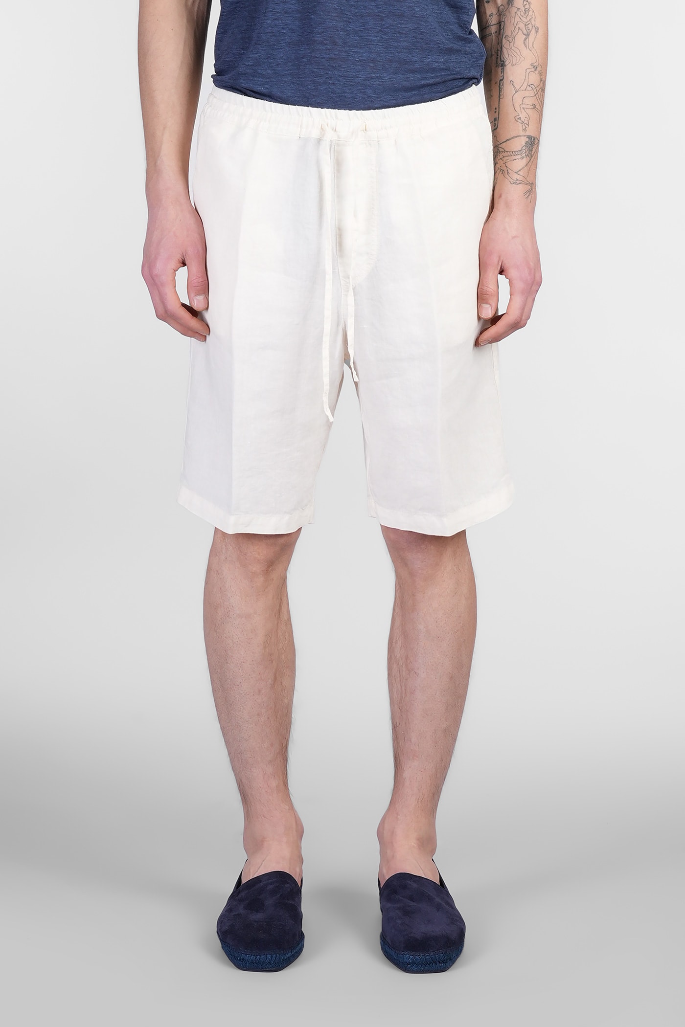 120% Lino Shorts In Beige Linen