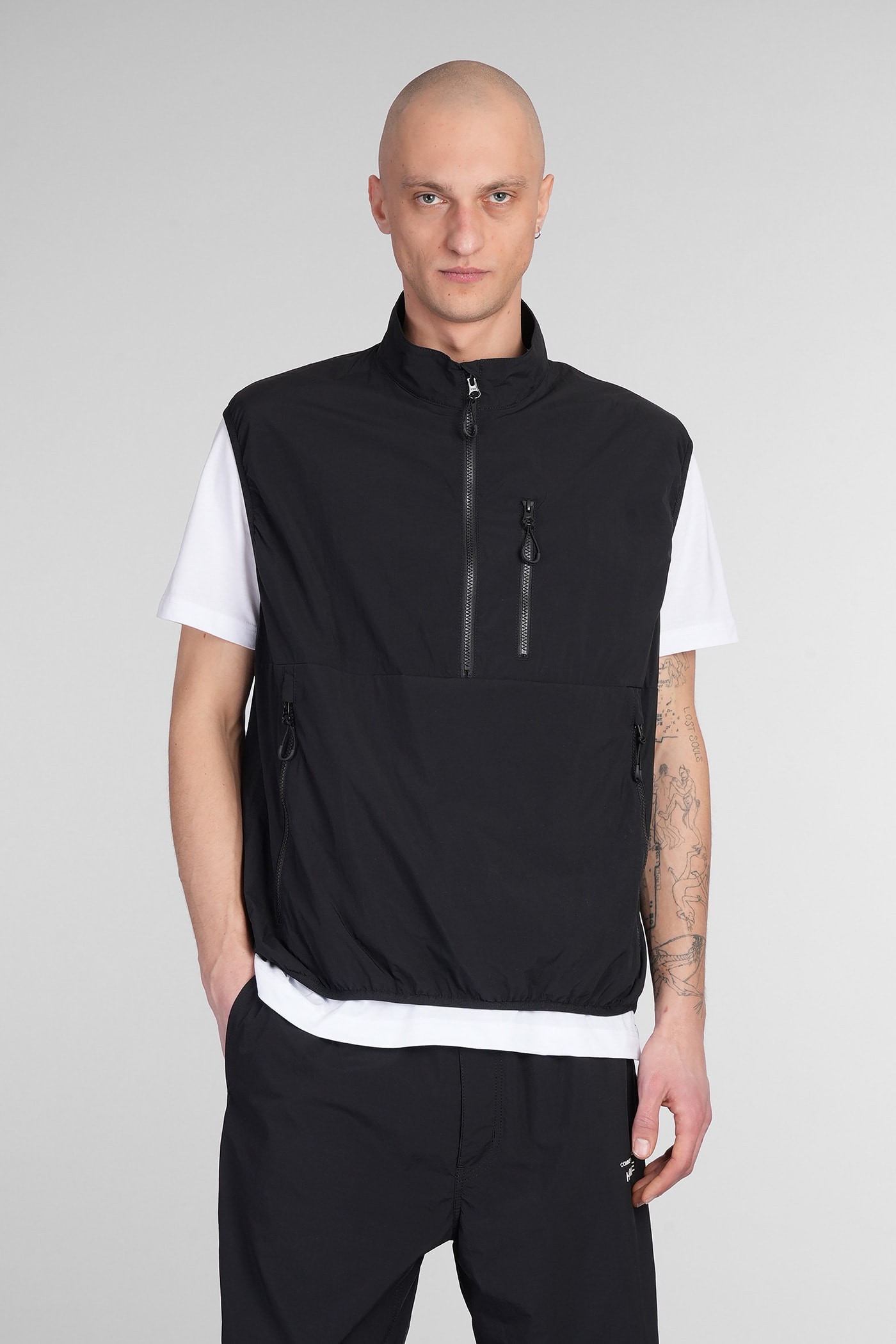 Comme des Garçons Homme Vest In Black Nylon