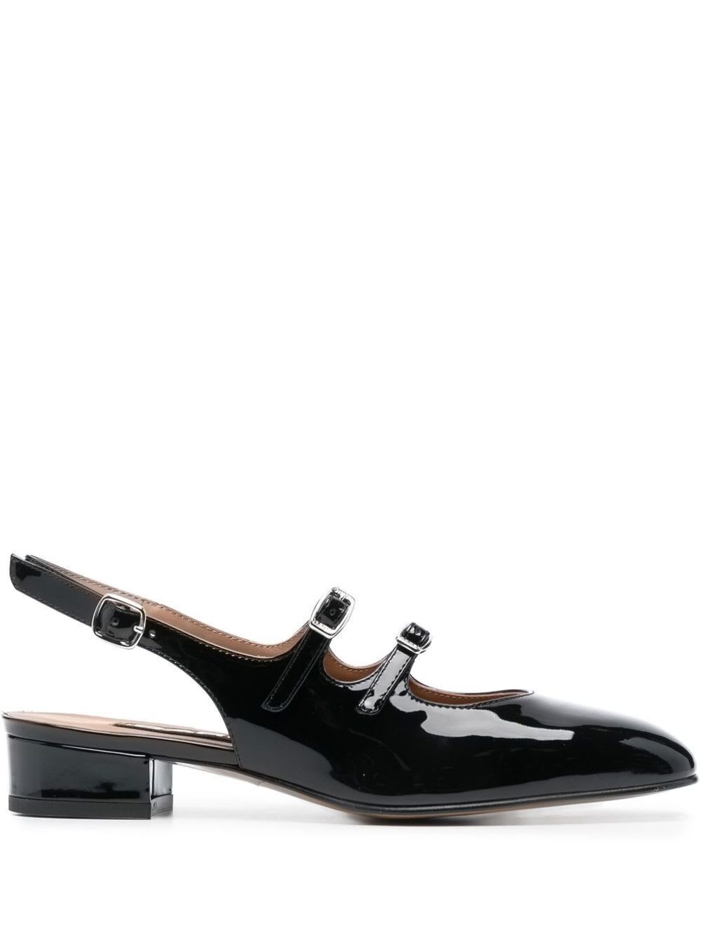 Carel Black Patent Peche Leather Mary Jane Pumps Woman