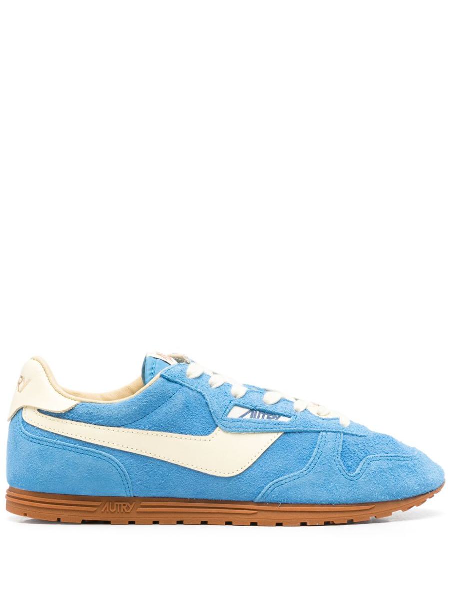 Autry Sneakers In Light Blue Suede