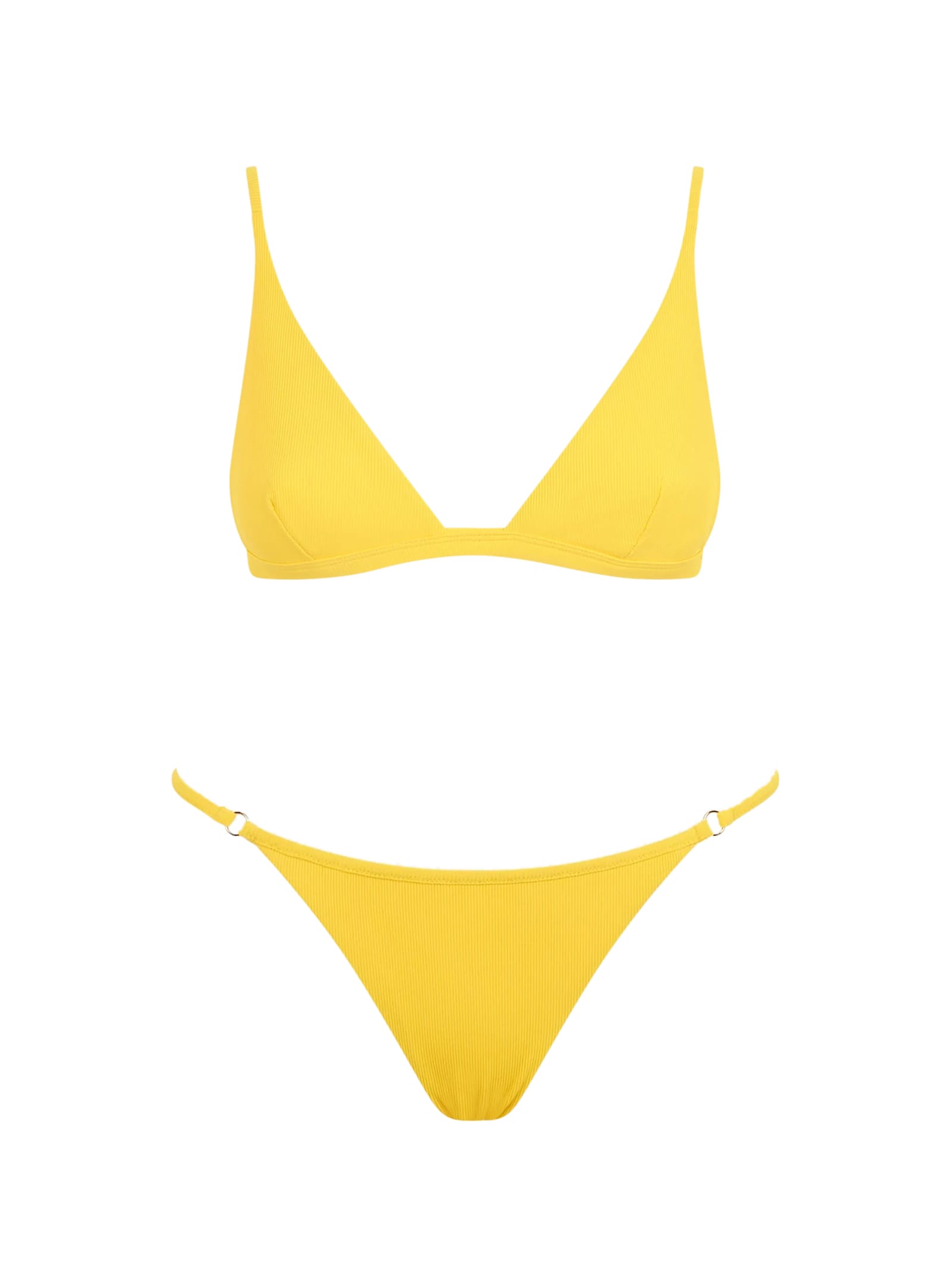 MC2 Saint Barth Woman Yellow Ribbed Triangle