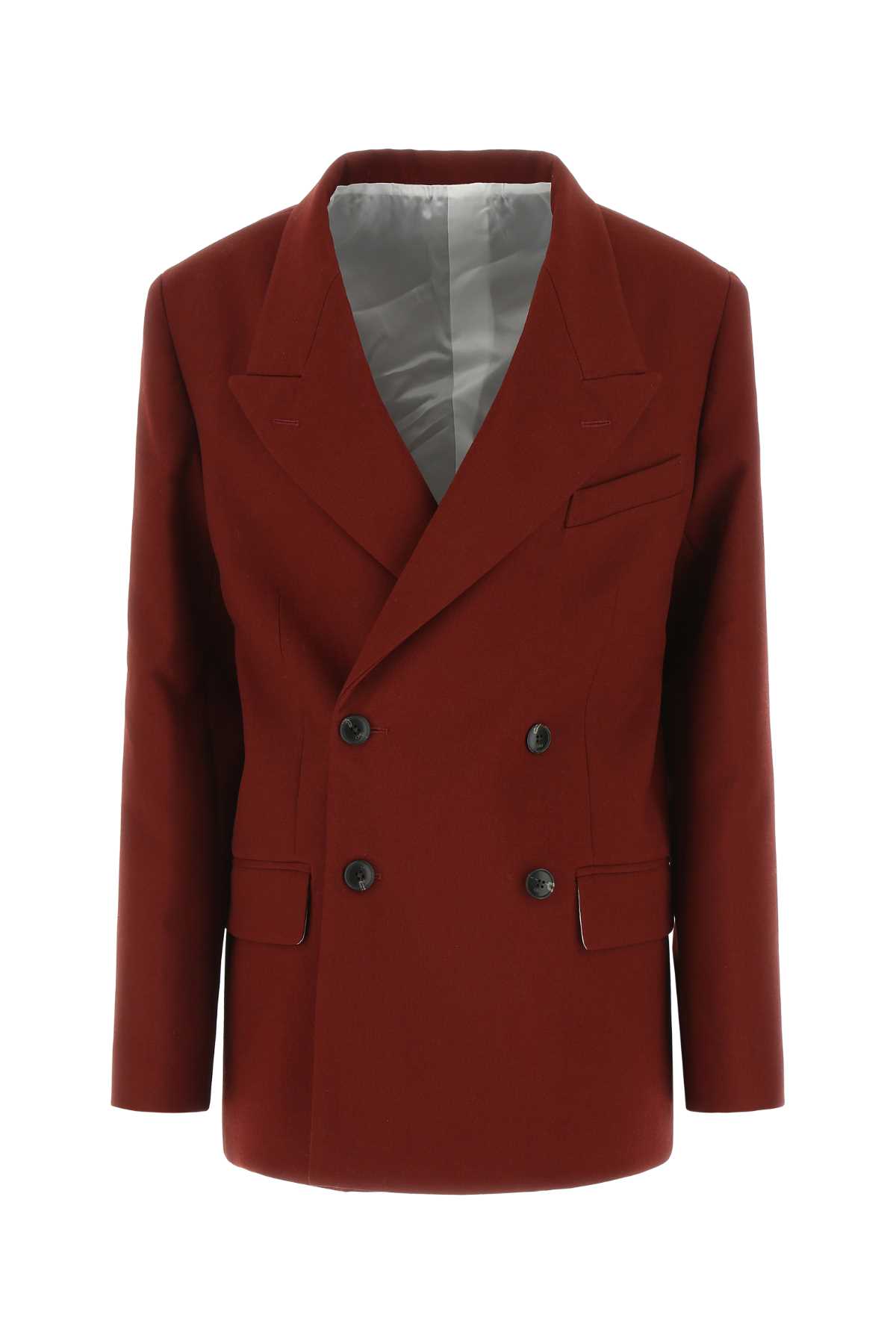 Quira Burgundy Wool Blazer