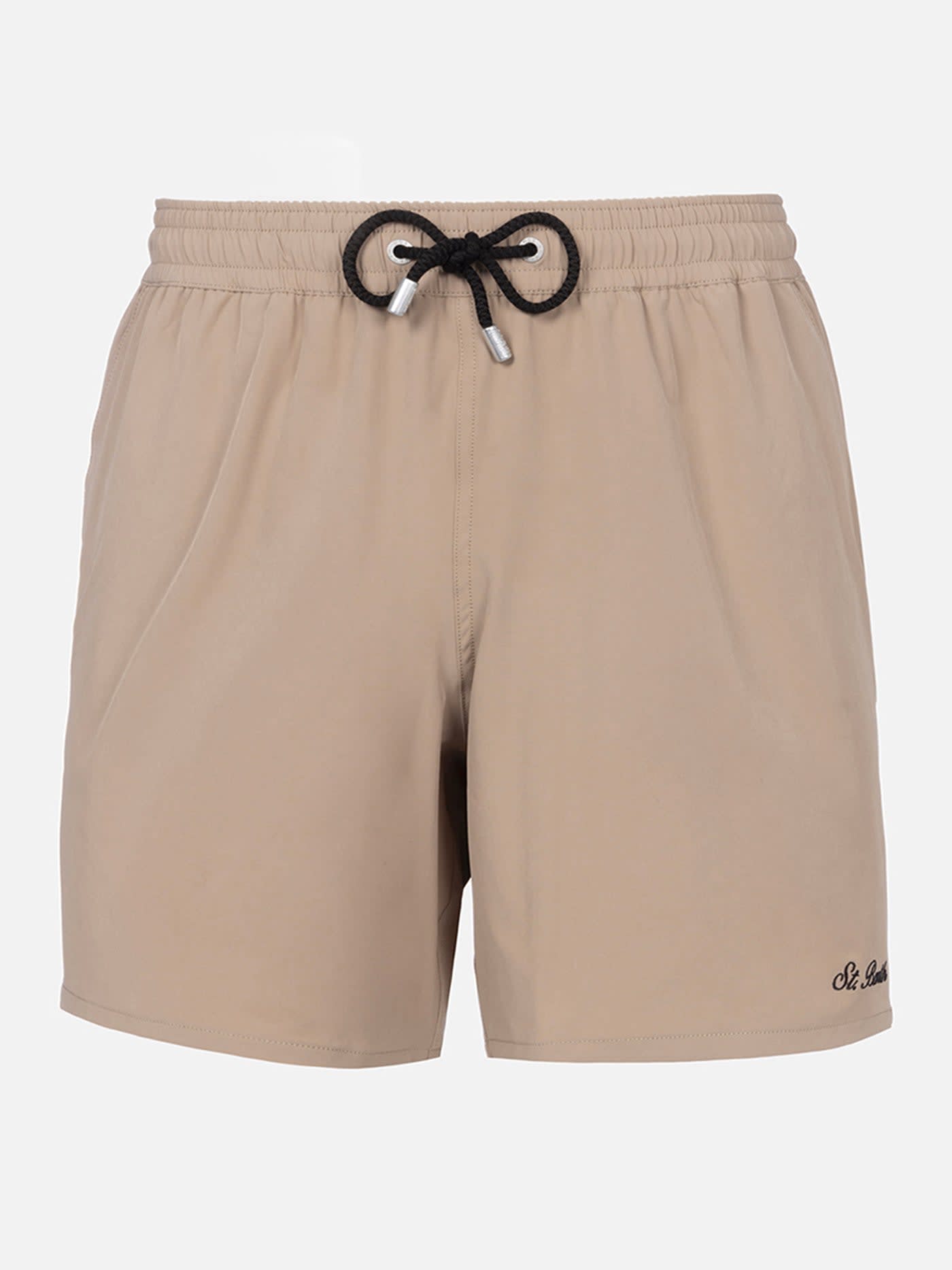 MC2 Saint Barth Beige Classic Stretch Comfort Travel Swim Shorts