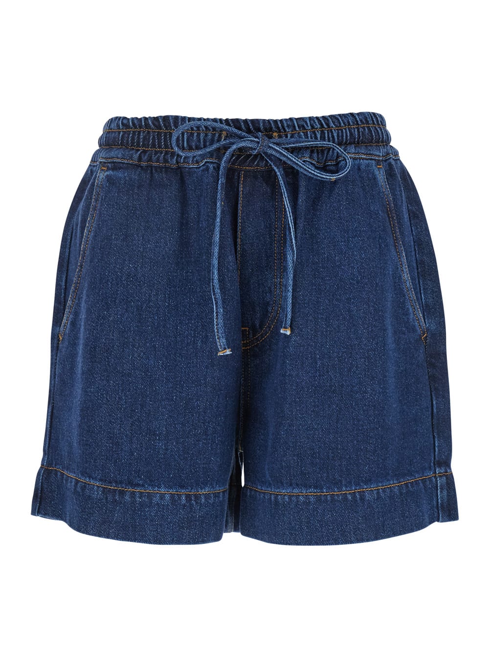 Parosh Shorts With Logo Patch On The Back