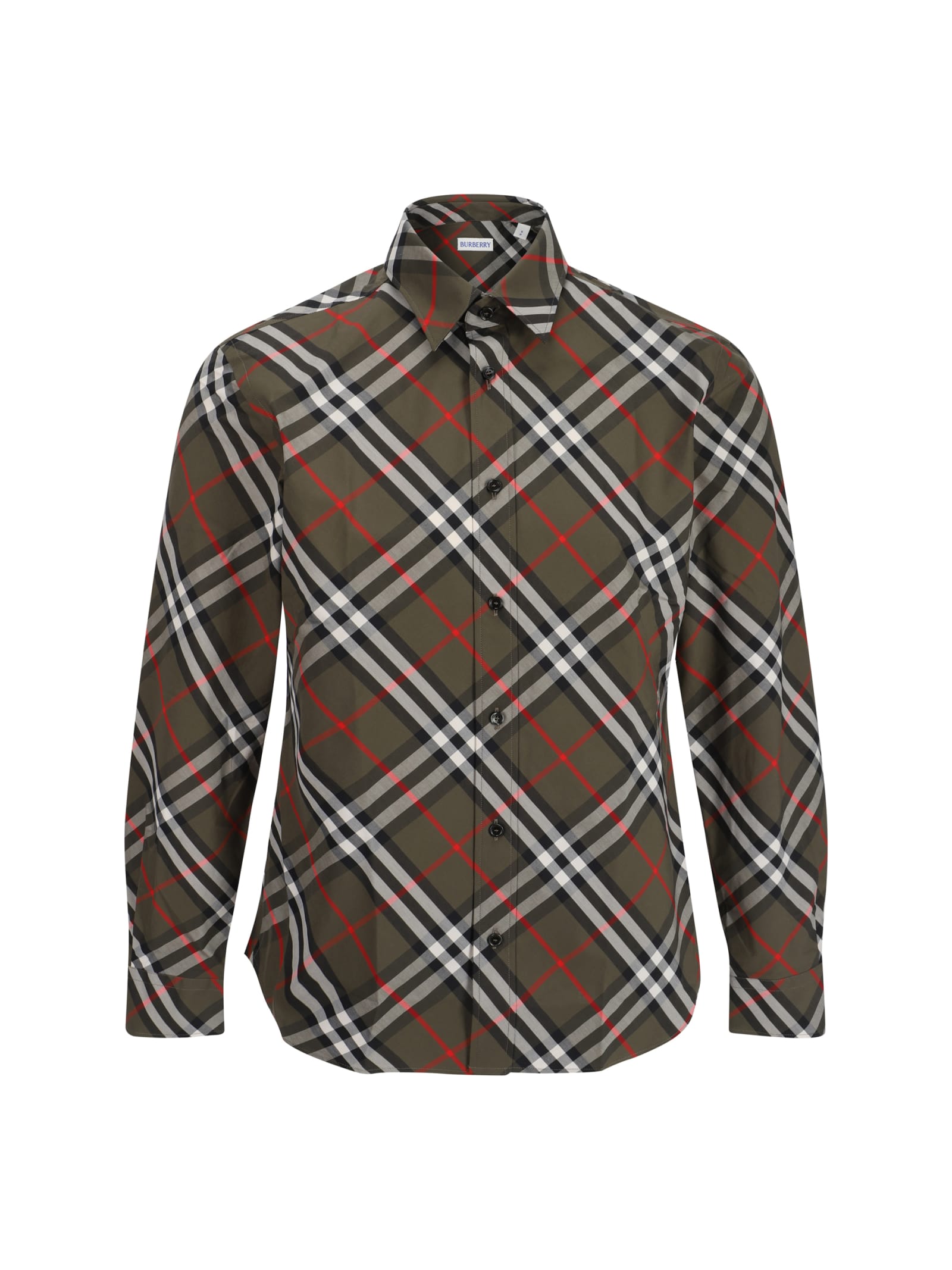 Burberry check Green Cotton Shirt