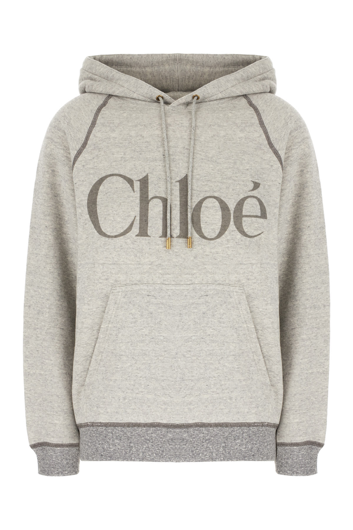 Chloé Melange Grey Cotton Blend Sweatshirt