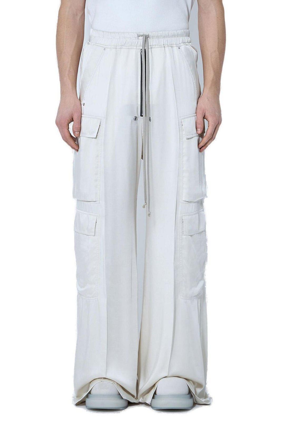Rick Owens Satin Drawstring Cargo Pants