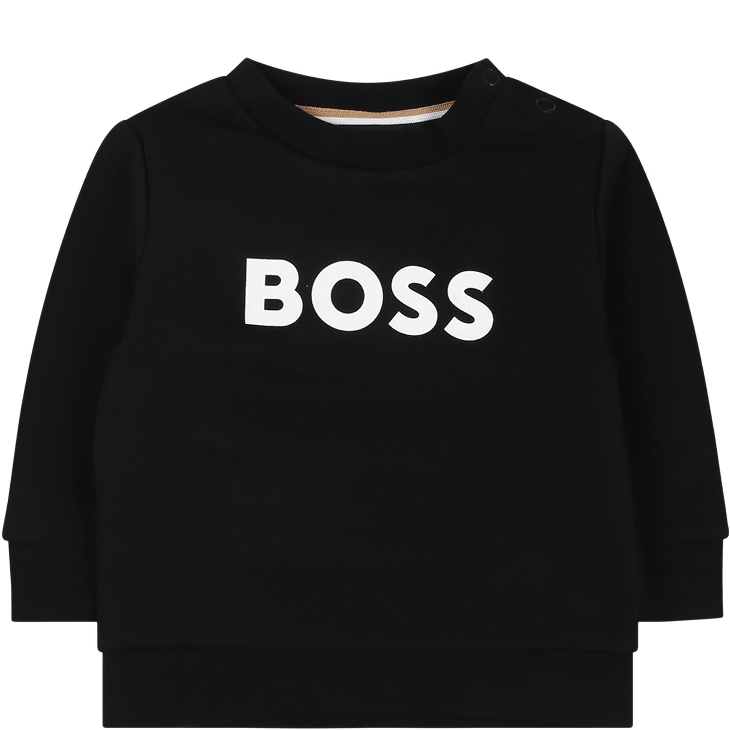 Hugo Boss Black Sweatshirt With Logo For Baby Boy