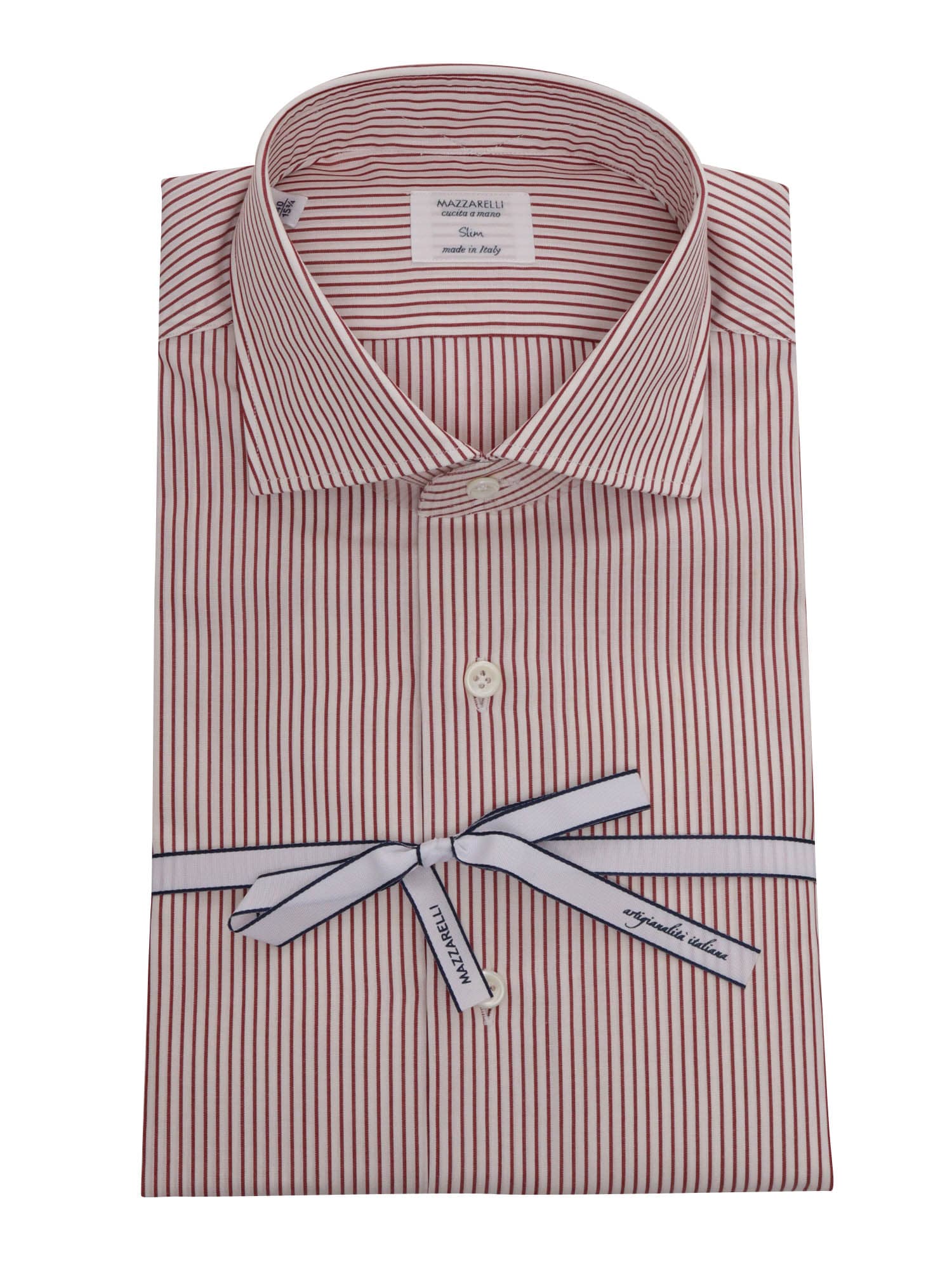 Mazzarelli Red Striped Shirt
