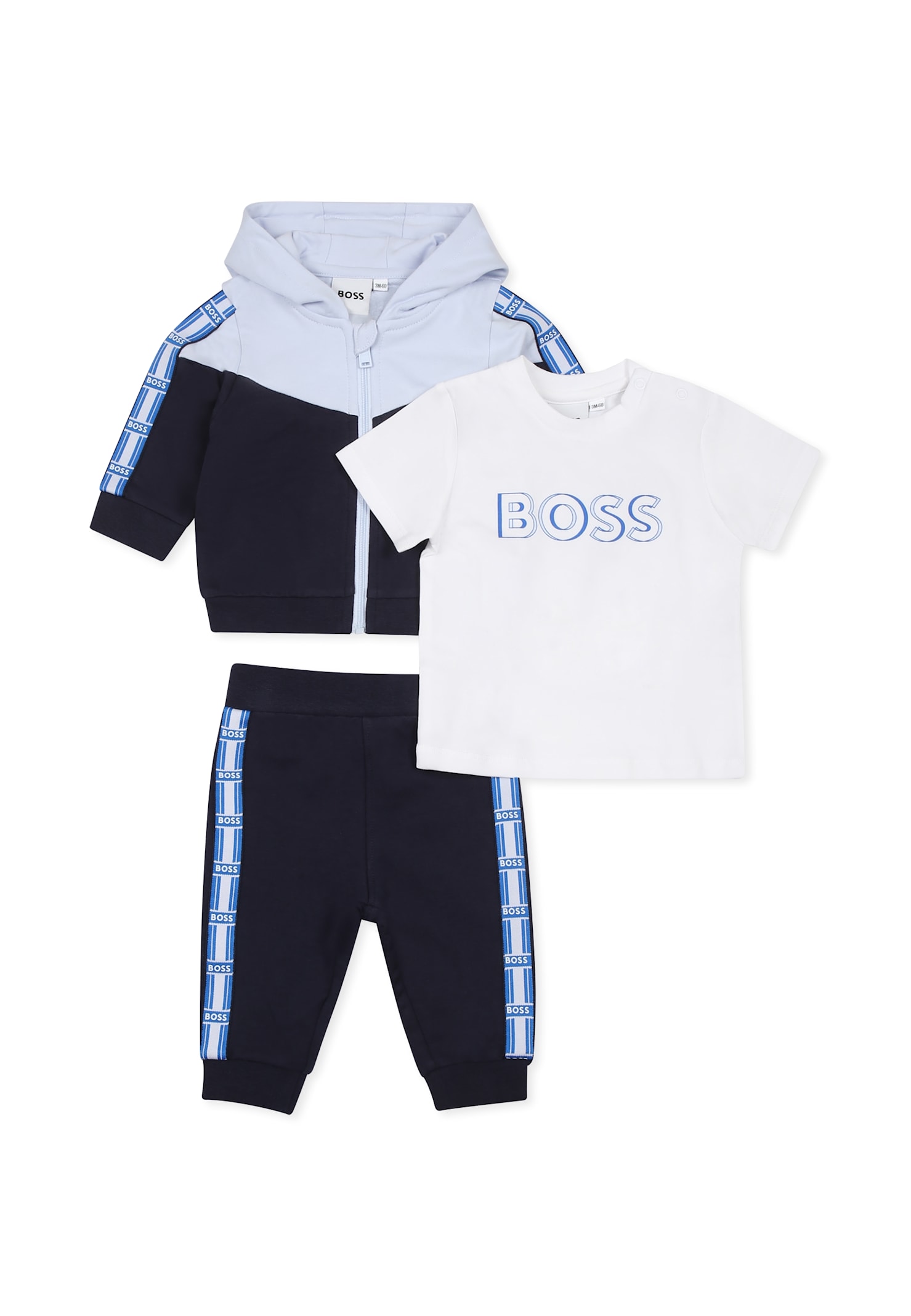 Hugo Boss Blue Suit For Baby Boy With Logo