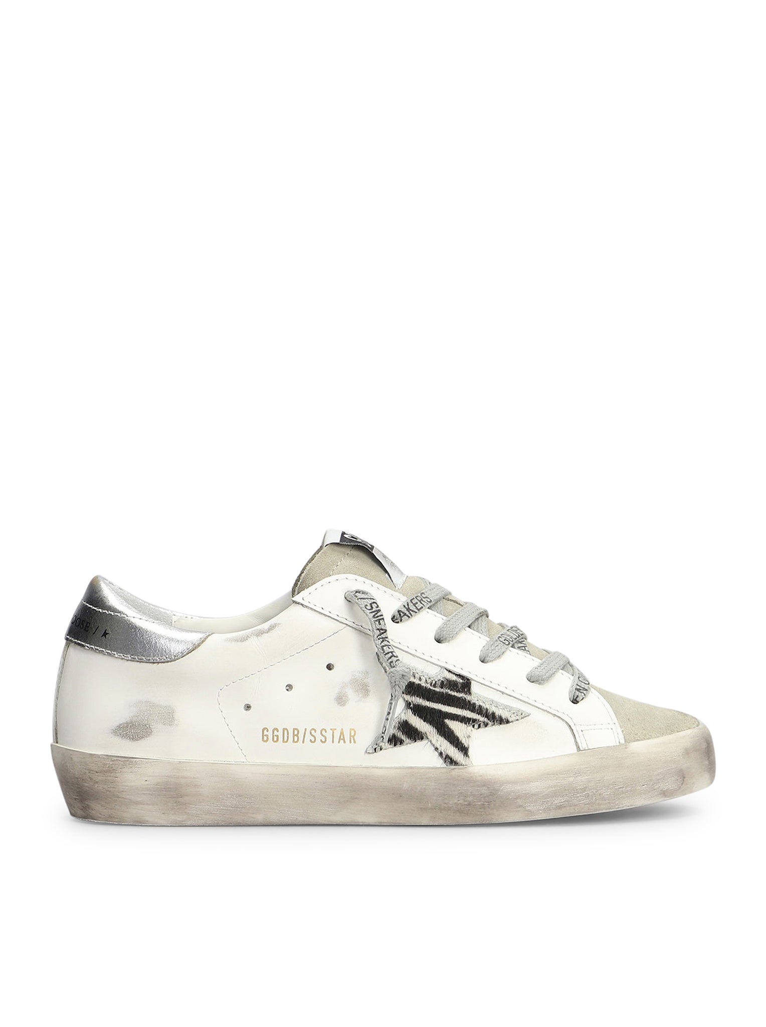 SUPER-STAR IN WHITE LEATHER AND SUEDE - Golden Goose Deluxe Brand - Woman