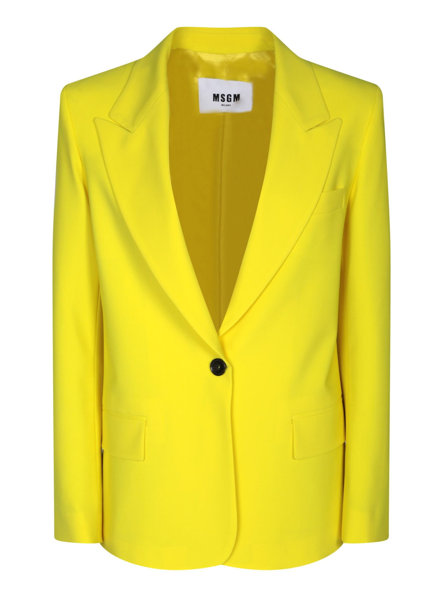MSGM Single-breasted Yellow Jacket