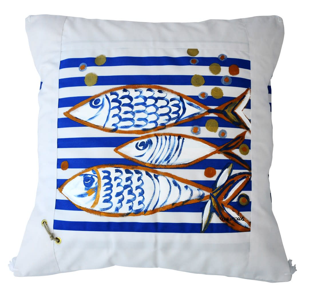 Le Botteghe su Gologone Hand Painted Cushions 100x100 Cm