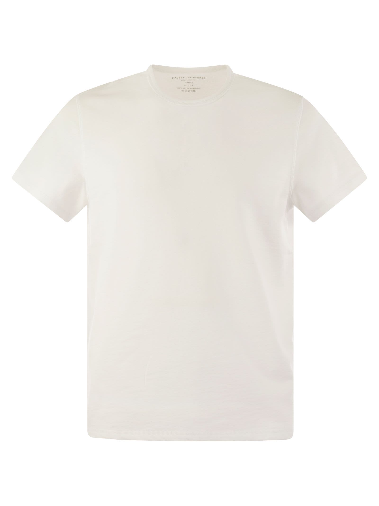 Majestic Filatures Crew-neck Cotton T-shirt