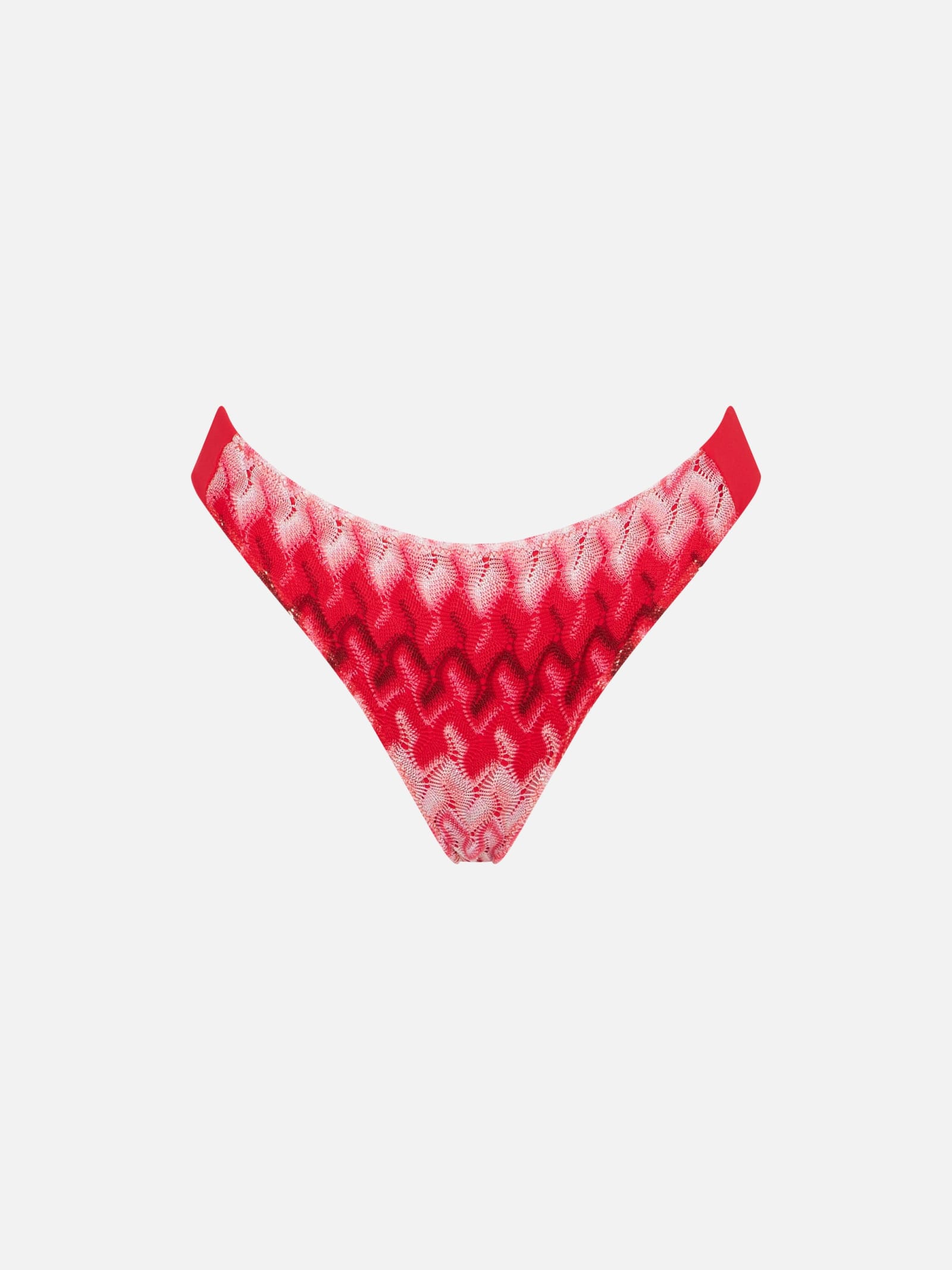 MC2 Saint Barth Red Knitted Chevron Briefs