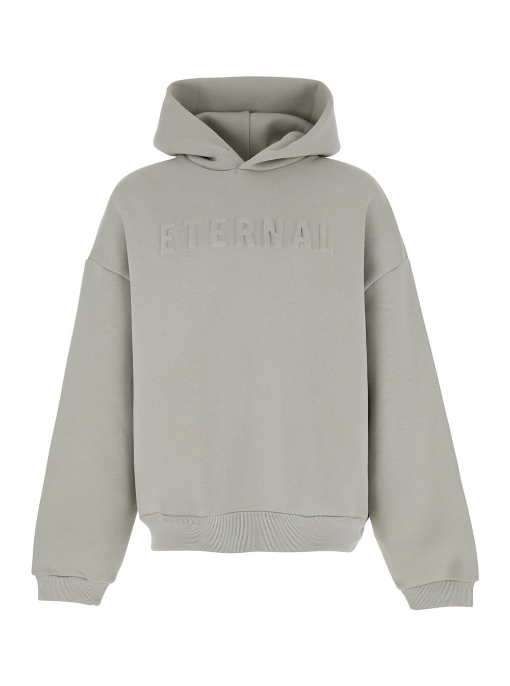 Fear of God eternal Grey Hoodie With Logo Patch On The Hood And Embroidery On The Front In Cotton Blend Man