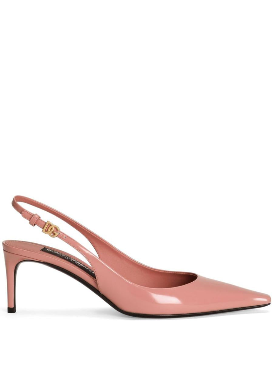 Dolce & Gabbana Salmon Pink Buckle-Fastening Slingback