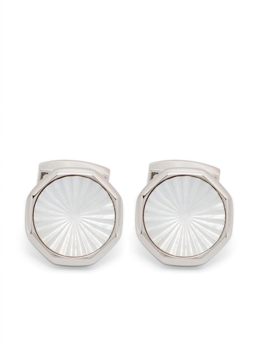 Tateossian Cufflinks Palladium Polished White Accessories