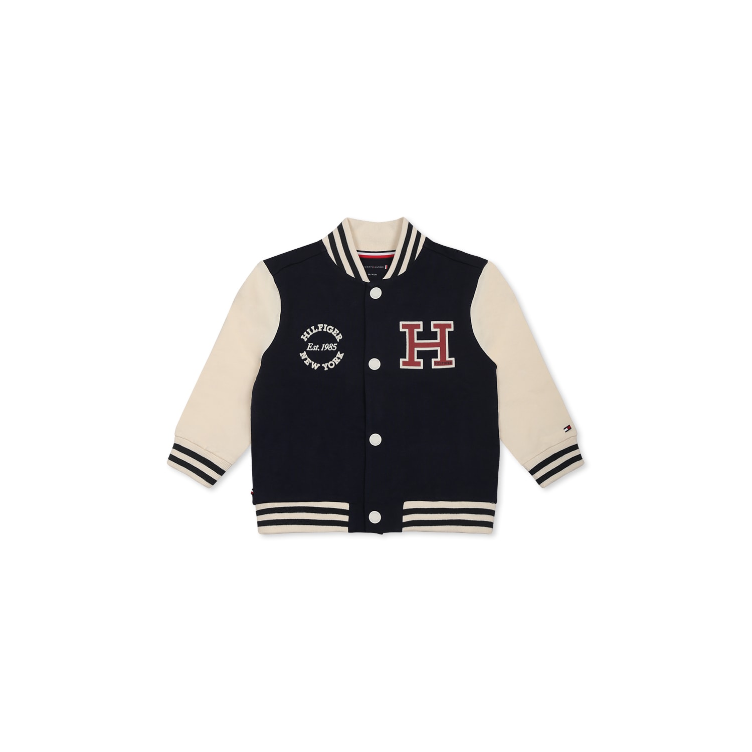 Tommy Hilfiger Blue Jacket For Baby Boy With Logo