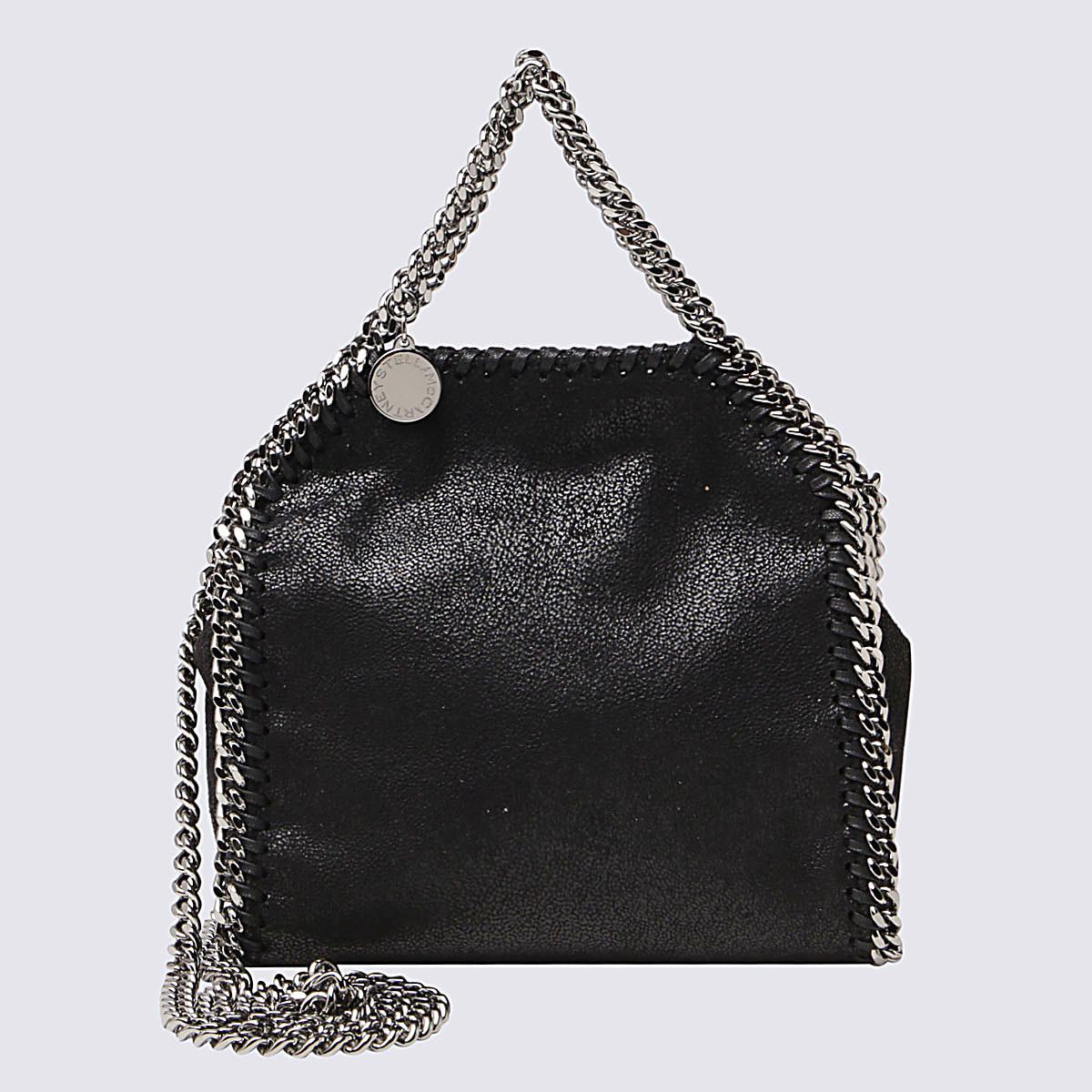 Stella McCartney Black Faux Leather Micro Falabella Tote Bag