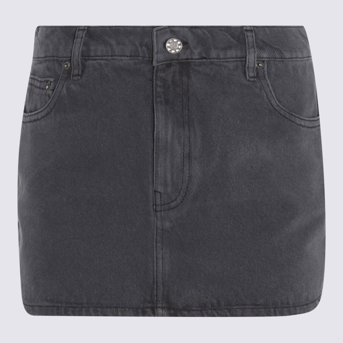 Rotate by Birger Christensen Cotton Denim Skirt
