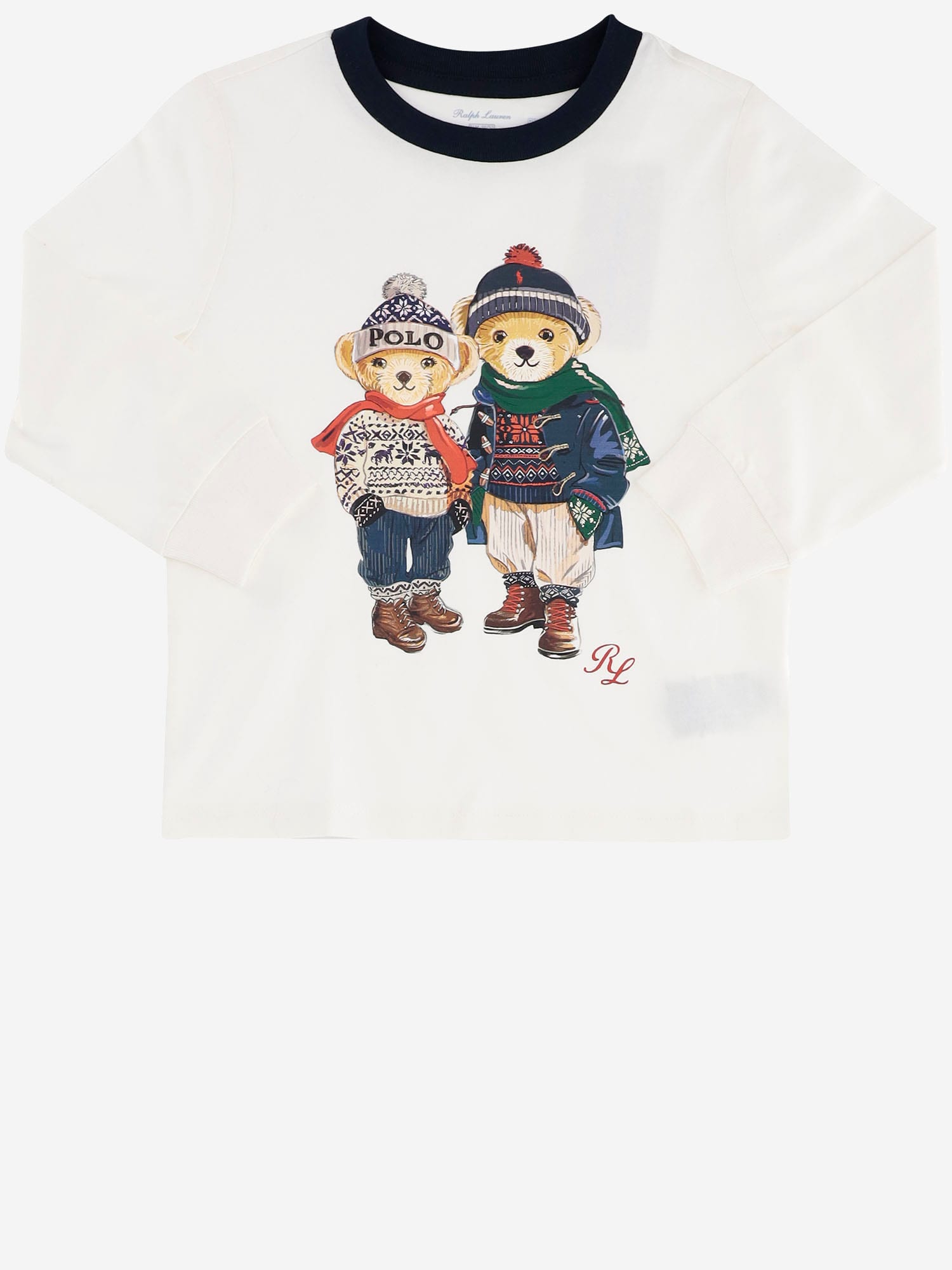 Ralph Lauren Cotton T-shirt With Polo Bear Pattern