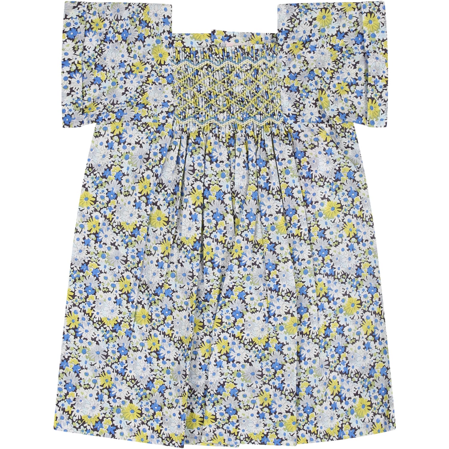 Bonpoint Multicolor Dress For Baby Girl With Floral Print