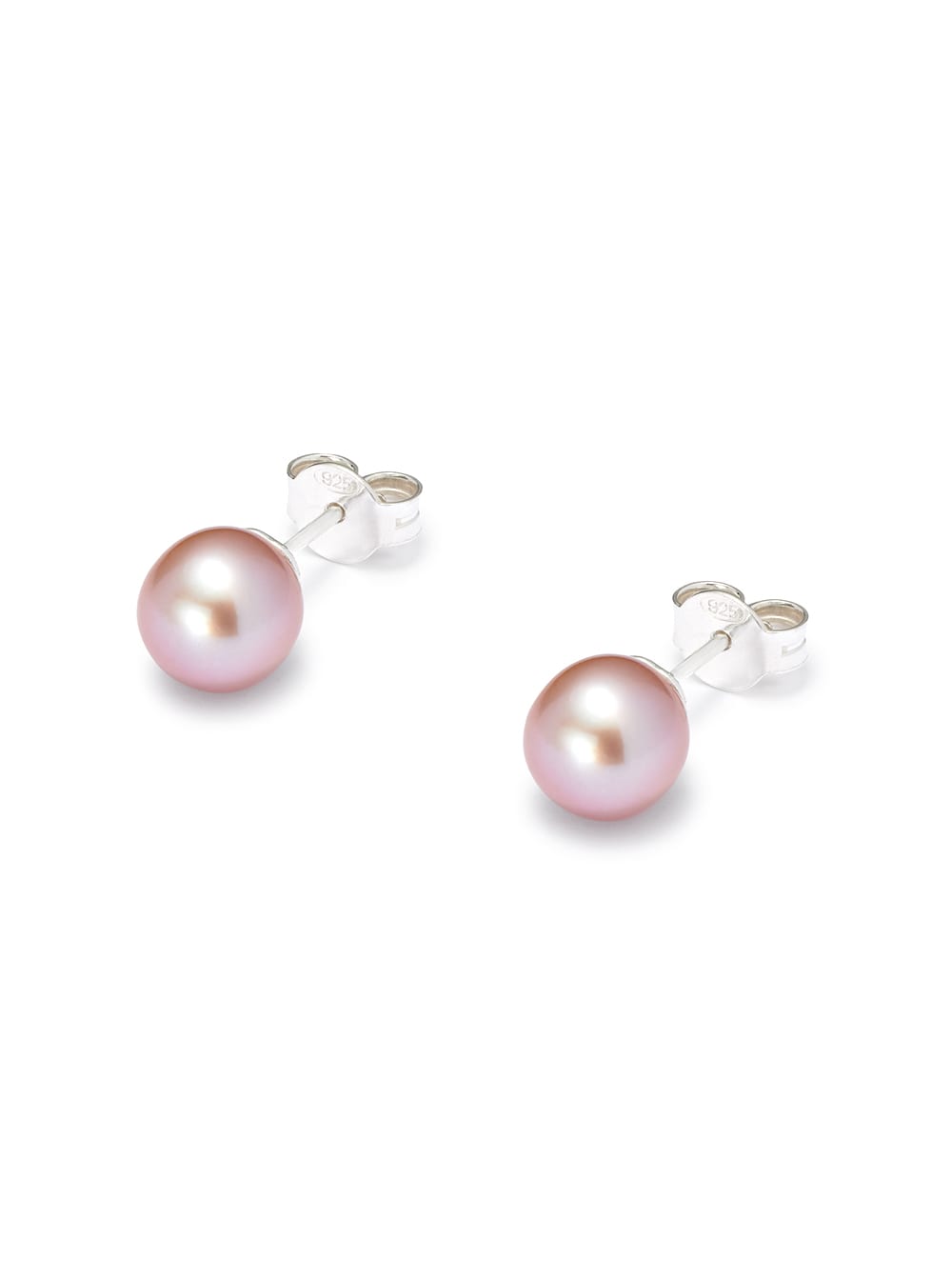 Hatton Labs Freshwater Pink Pearl Stud Earrings In Sterling Silver Woman