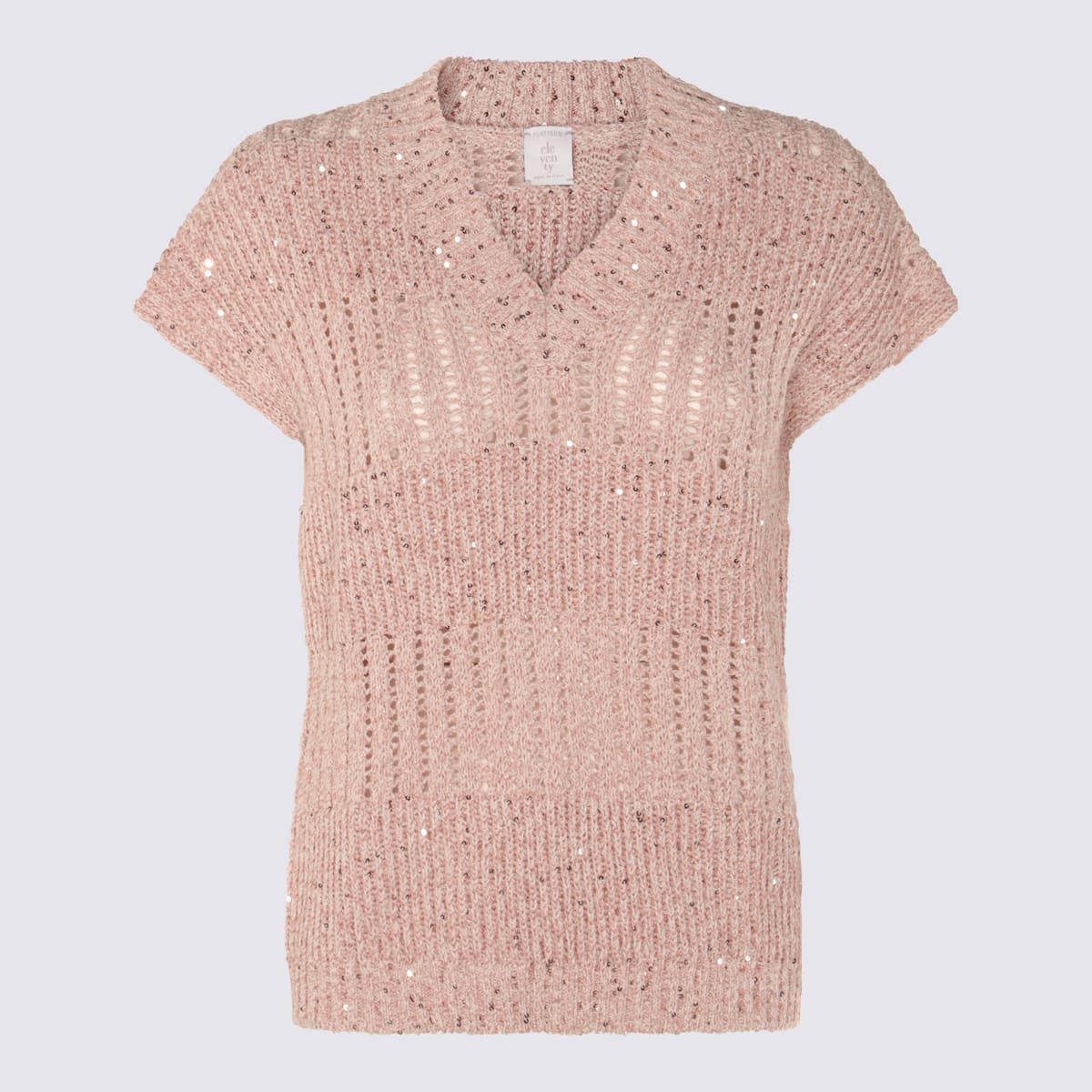Eleventy Pink Cotton Blend T-shirt