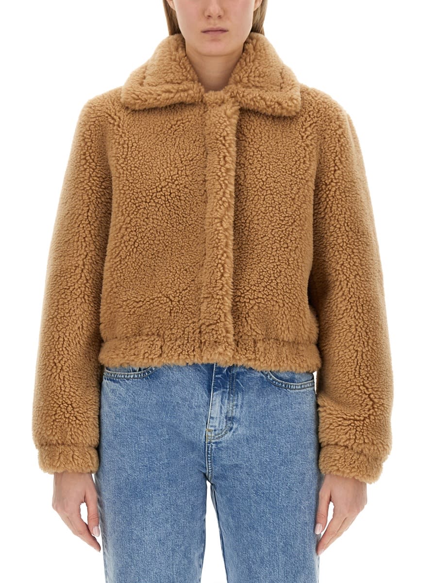 M05CH1N0 Jeans Furry Effect Jacket