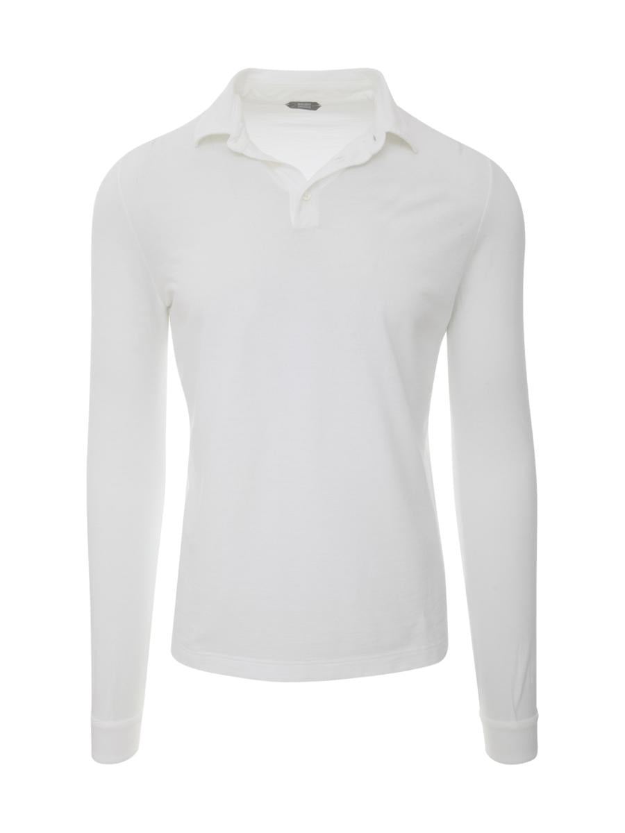 Zanone Icecotton Slim Fit L/S Polo W/Buttons Clothing