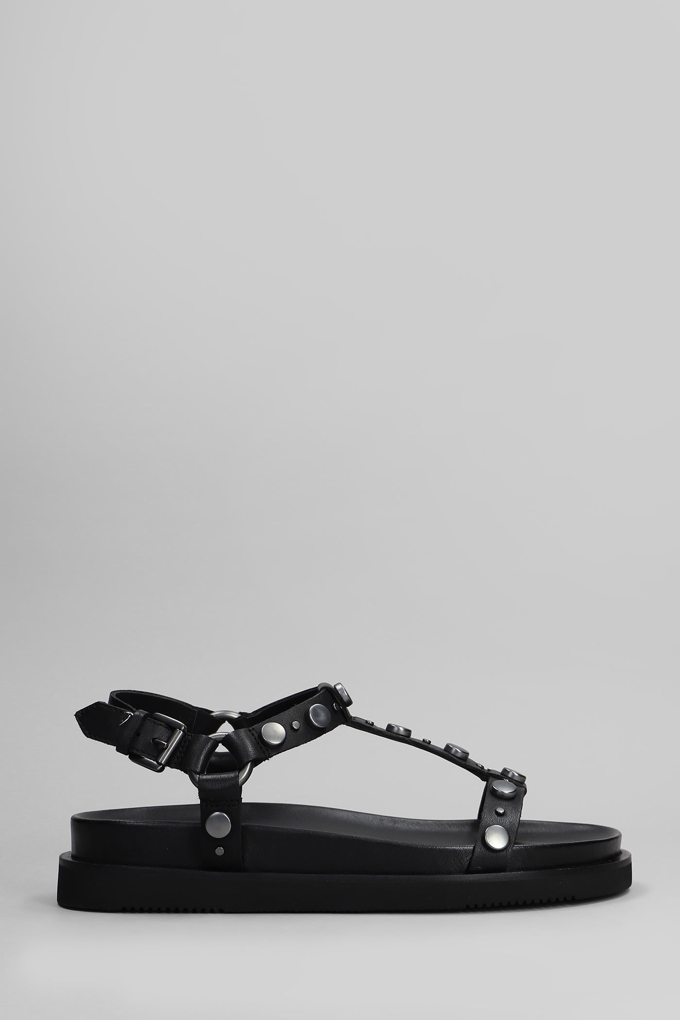 Ash Ugo Flats In Black Leather