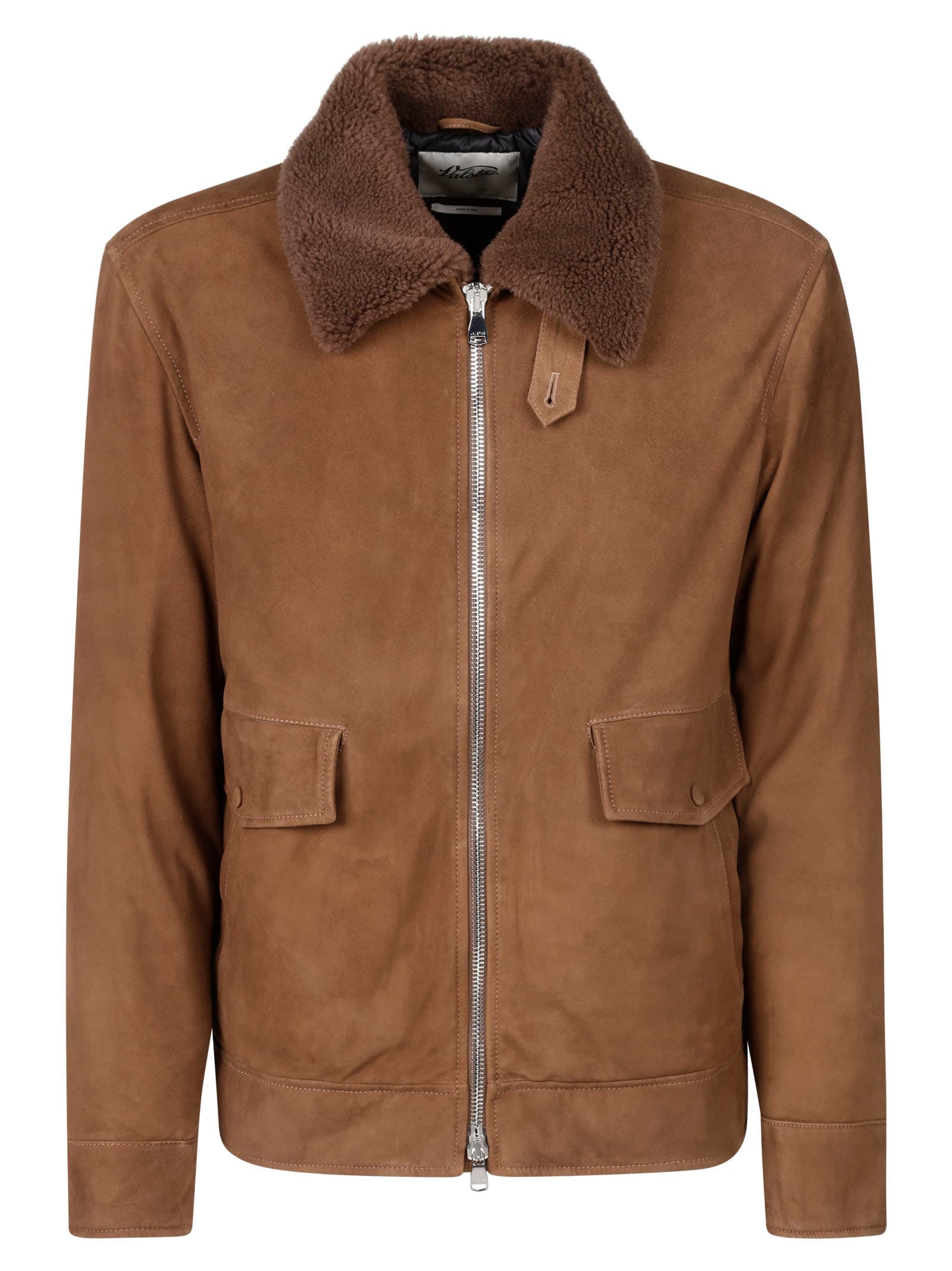 Valstar Suede Zip Jacket Shearling Collar