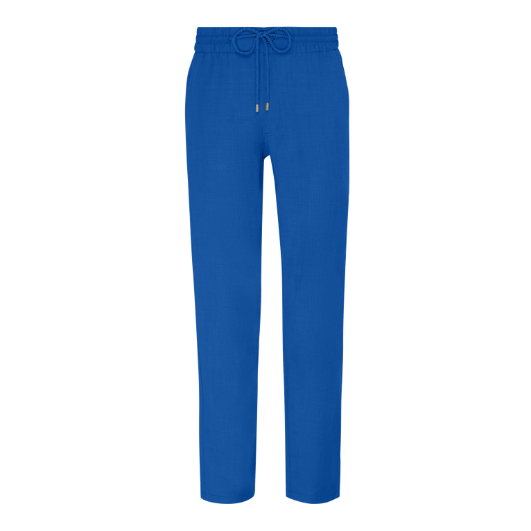 Vilebrequin Men Merino Wool Pants Solid - Parc - Blue - Size XXXL
