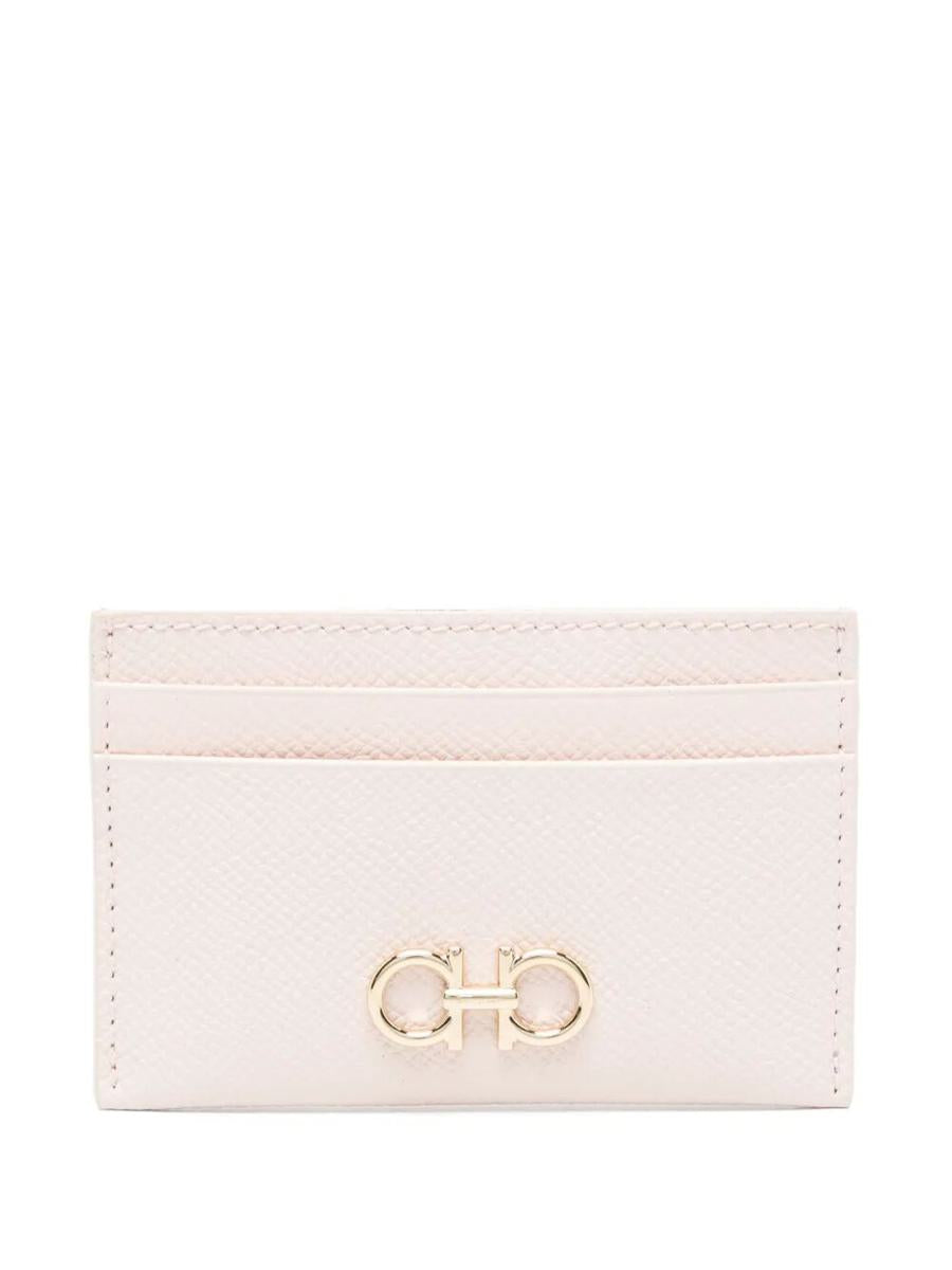 Salvatore Ferragamo The Gancini Leather Card Holder Accessories