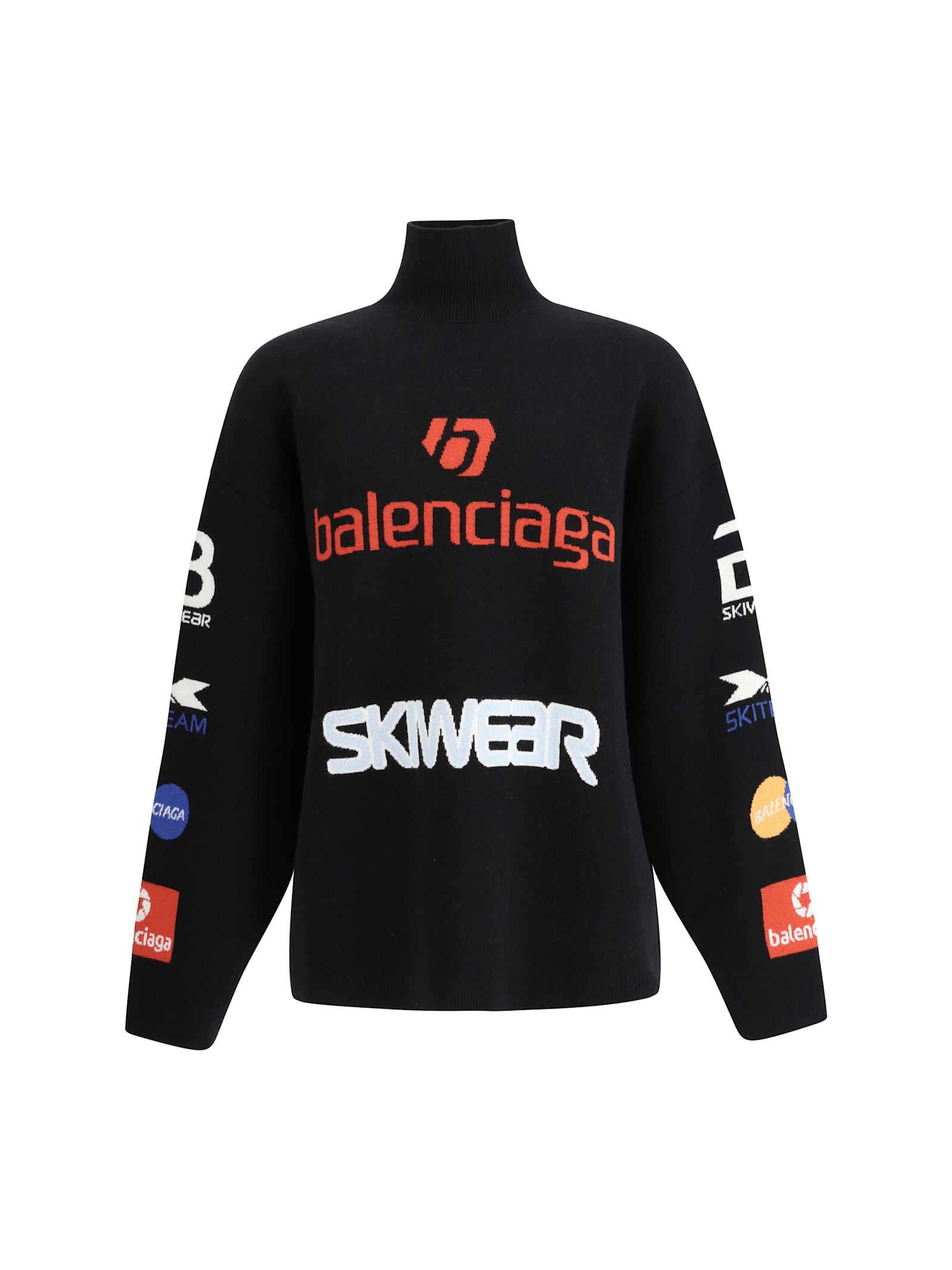 Balenciaga Wool Blend Pullover With Logo