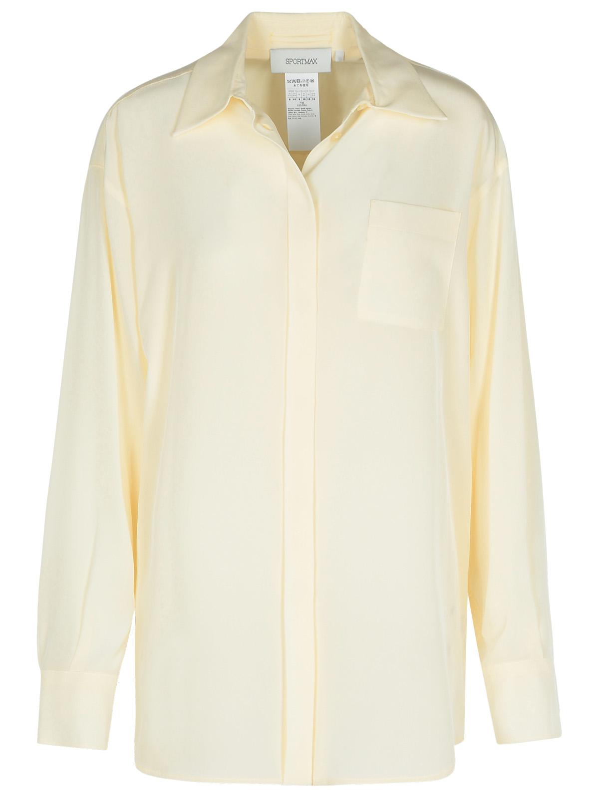 SportMax tonale 象牙白真丝衬衫