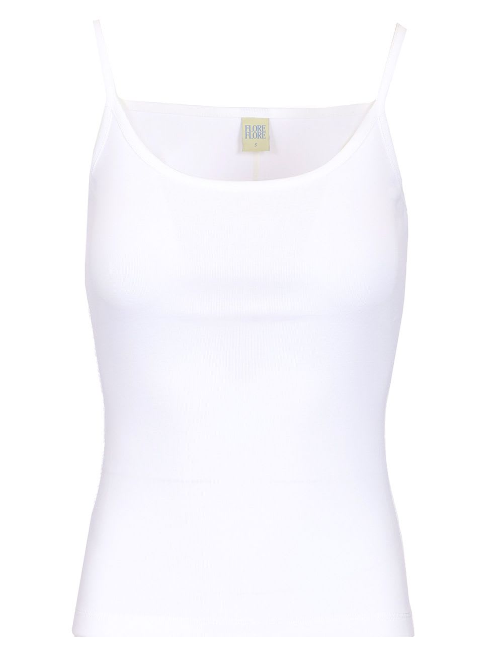 Flore Flore White bibi Tank Top