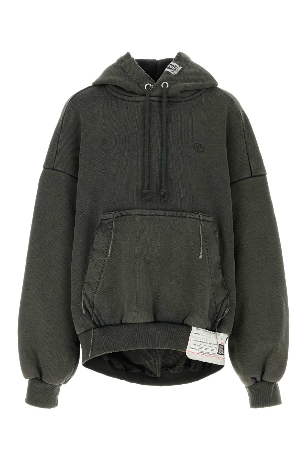 Mihara Yasuhiro Charcoal Cotton Oversize Sweatshirt