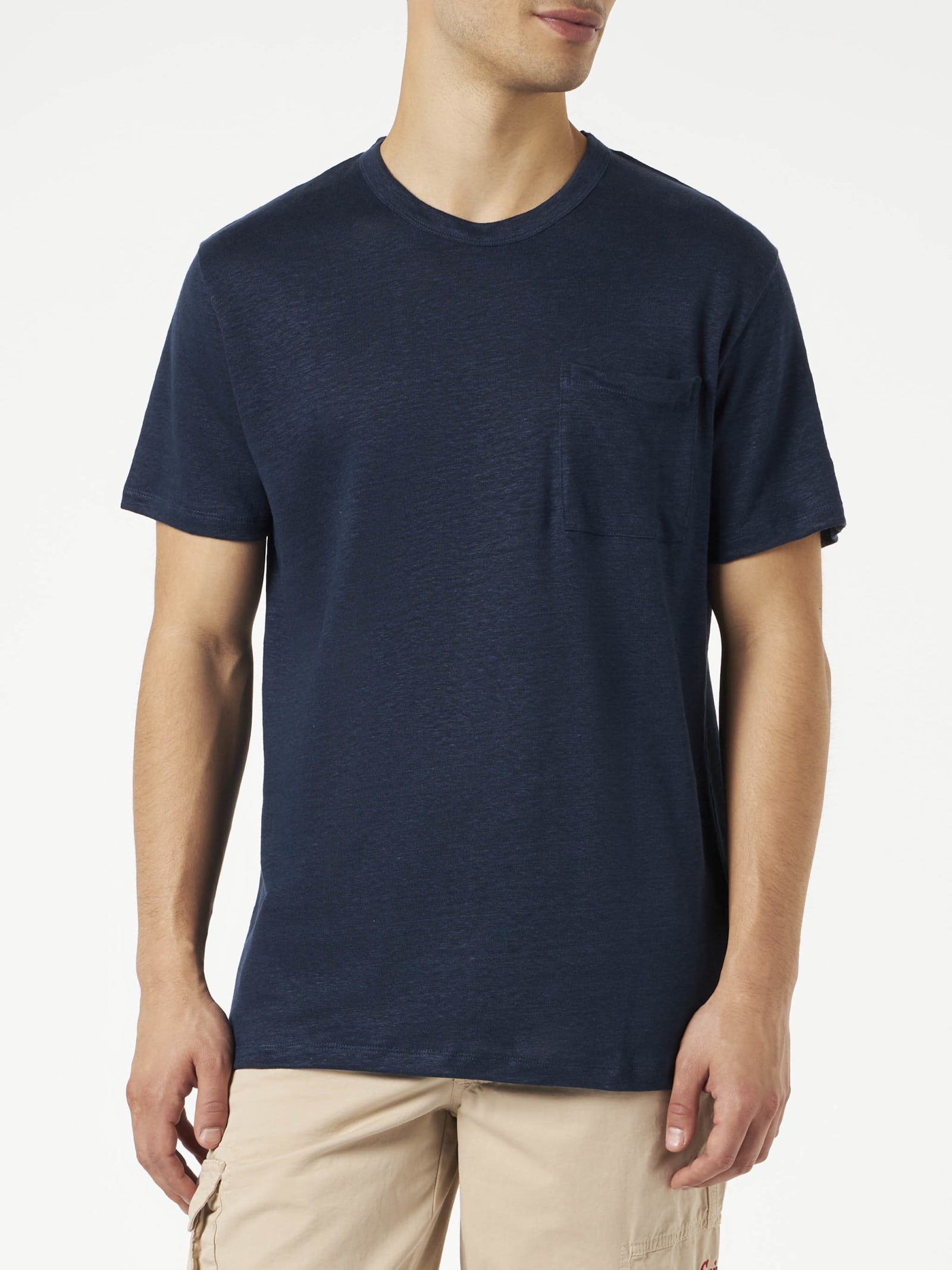 MC2 Saint Barth Man Linen Jersey T-shirt