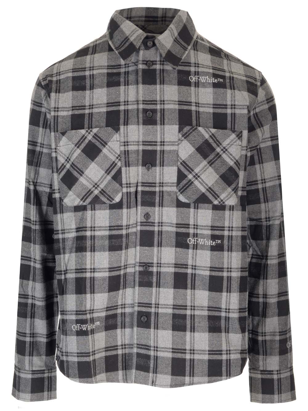 Off-White Check Flannel Shirt