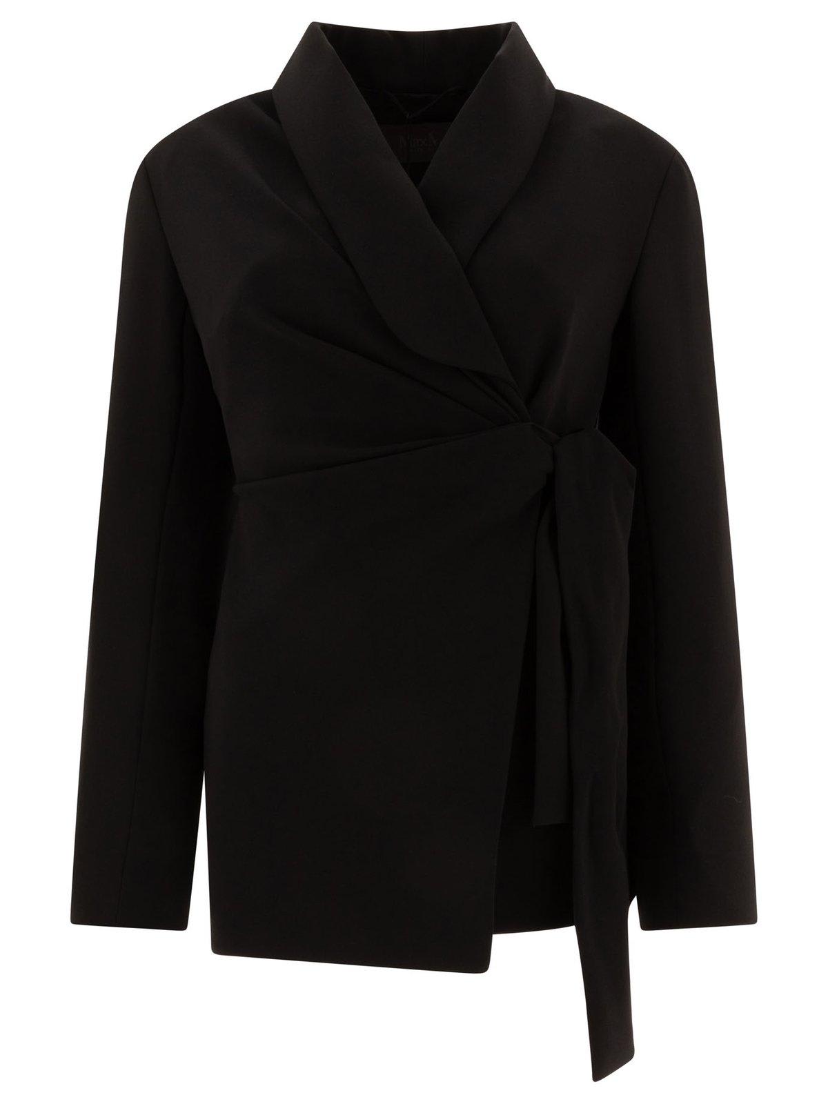Max Mara Pianoforte Wrap Long-sleeved Jacket
