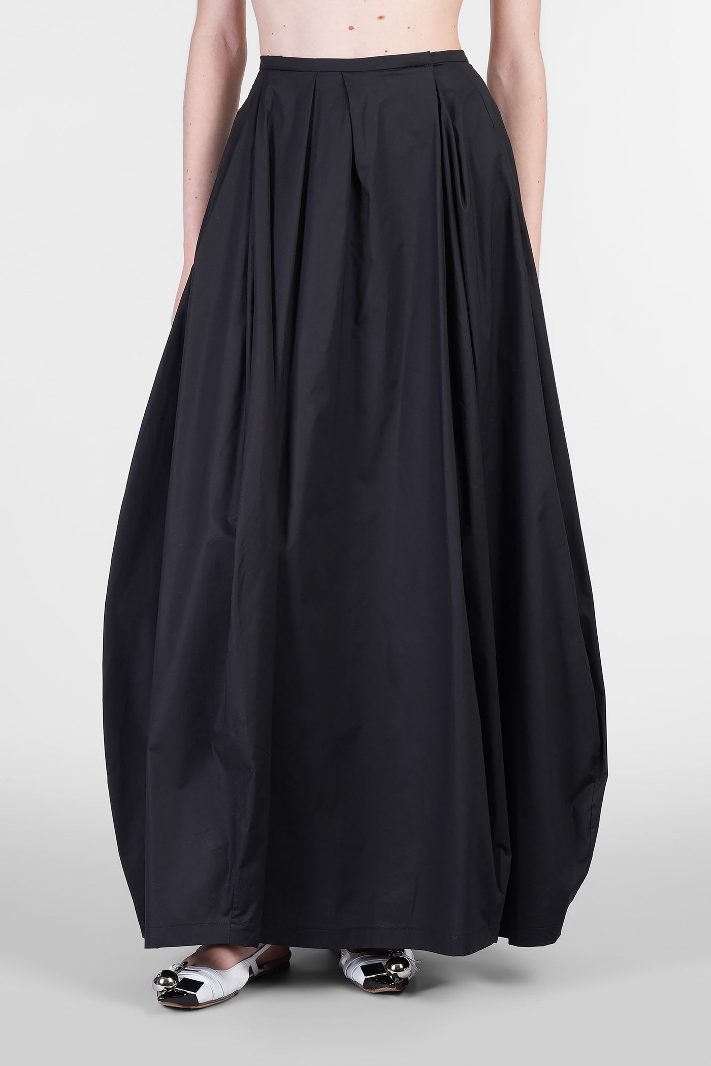 TheLatest Balla Skirt In Black Cotton