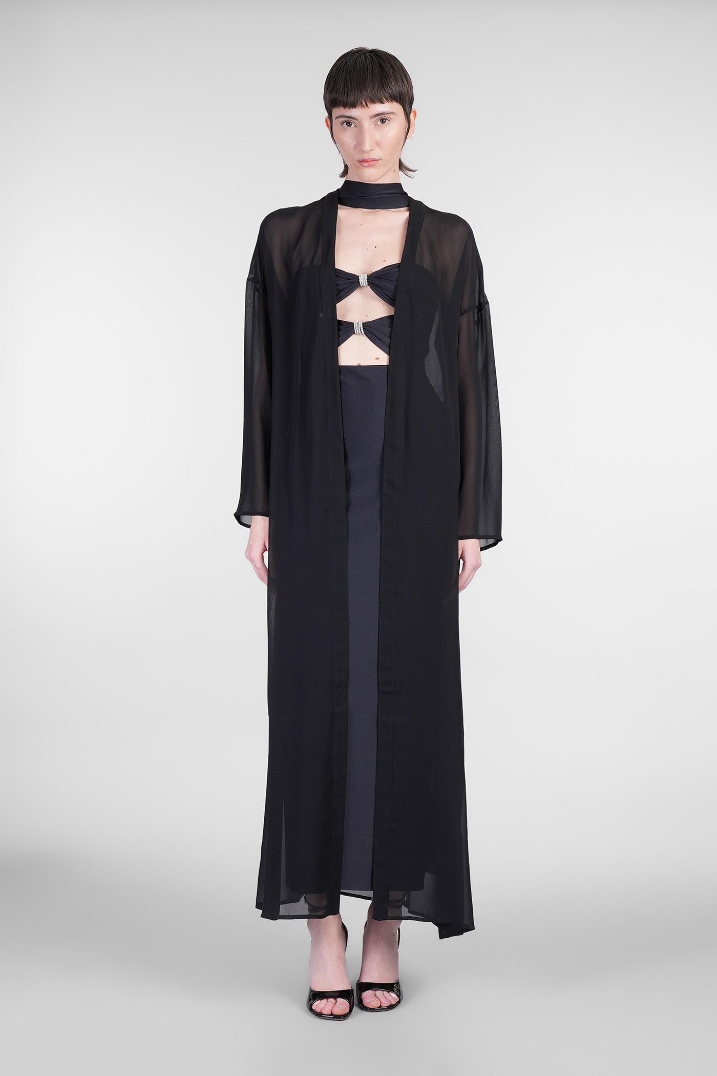 MVP Wardrobe Trench In Black Viscose