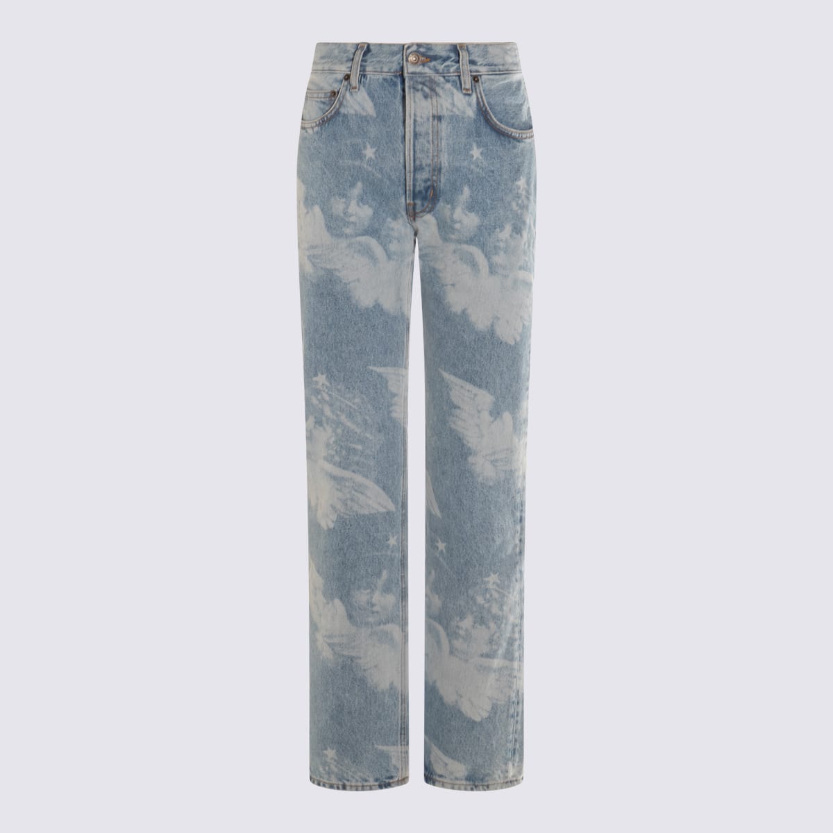 Fiorucci Light Blue Cotton Jeans